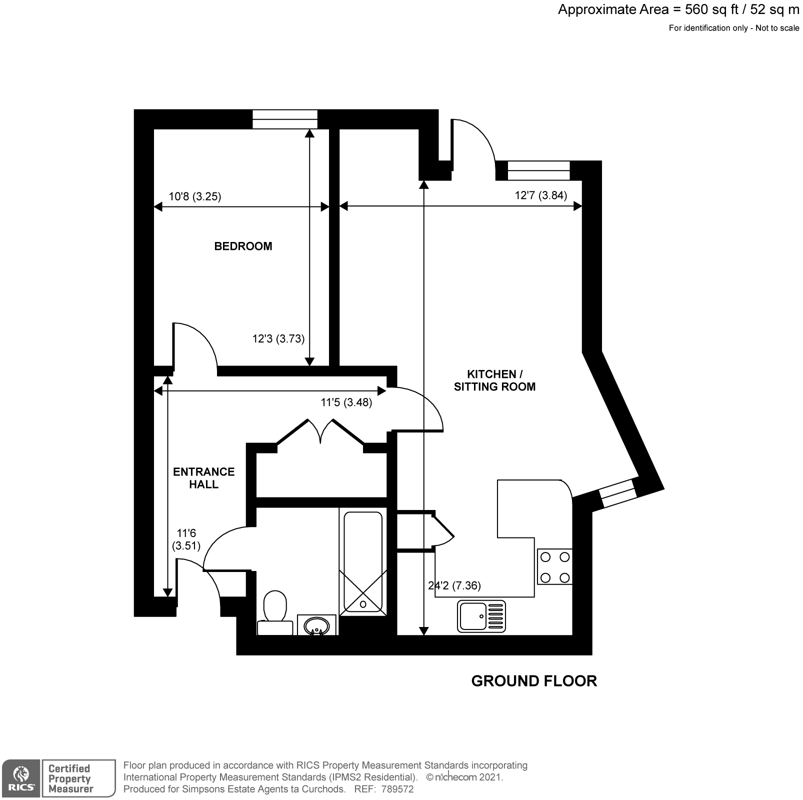 Market Street, Addlestone KT15, 1 bedroom flat for sale 61183410