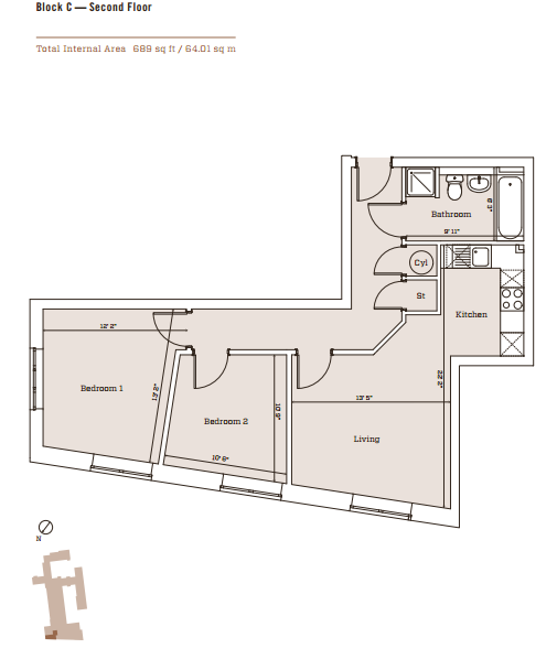 35 Metalworks Apartments, 93, Warstone Lane, Birmingham floorplan