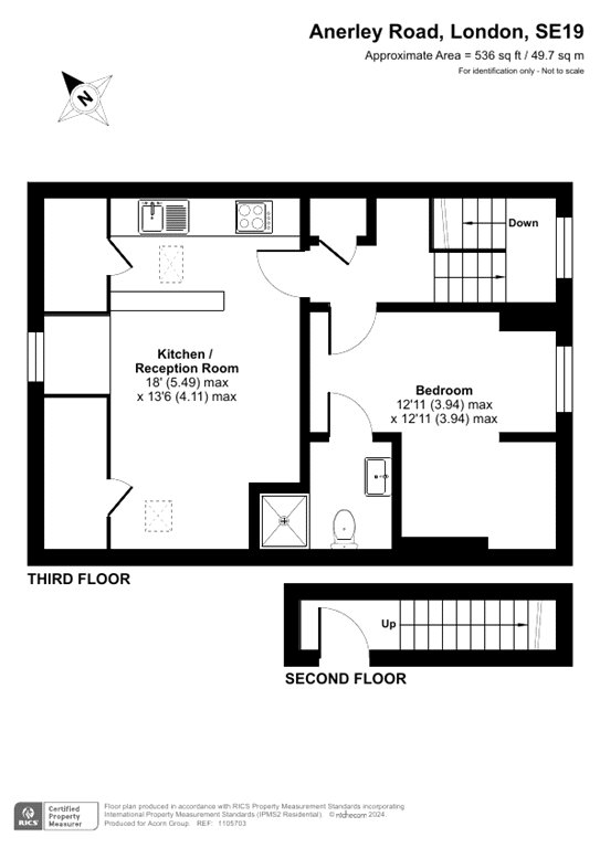 Flat C, 67, Anerley Road, London floorplan