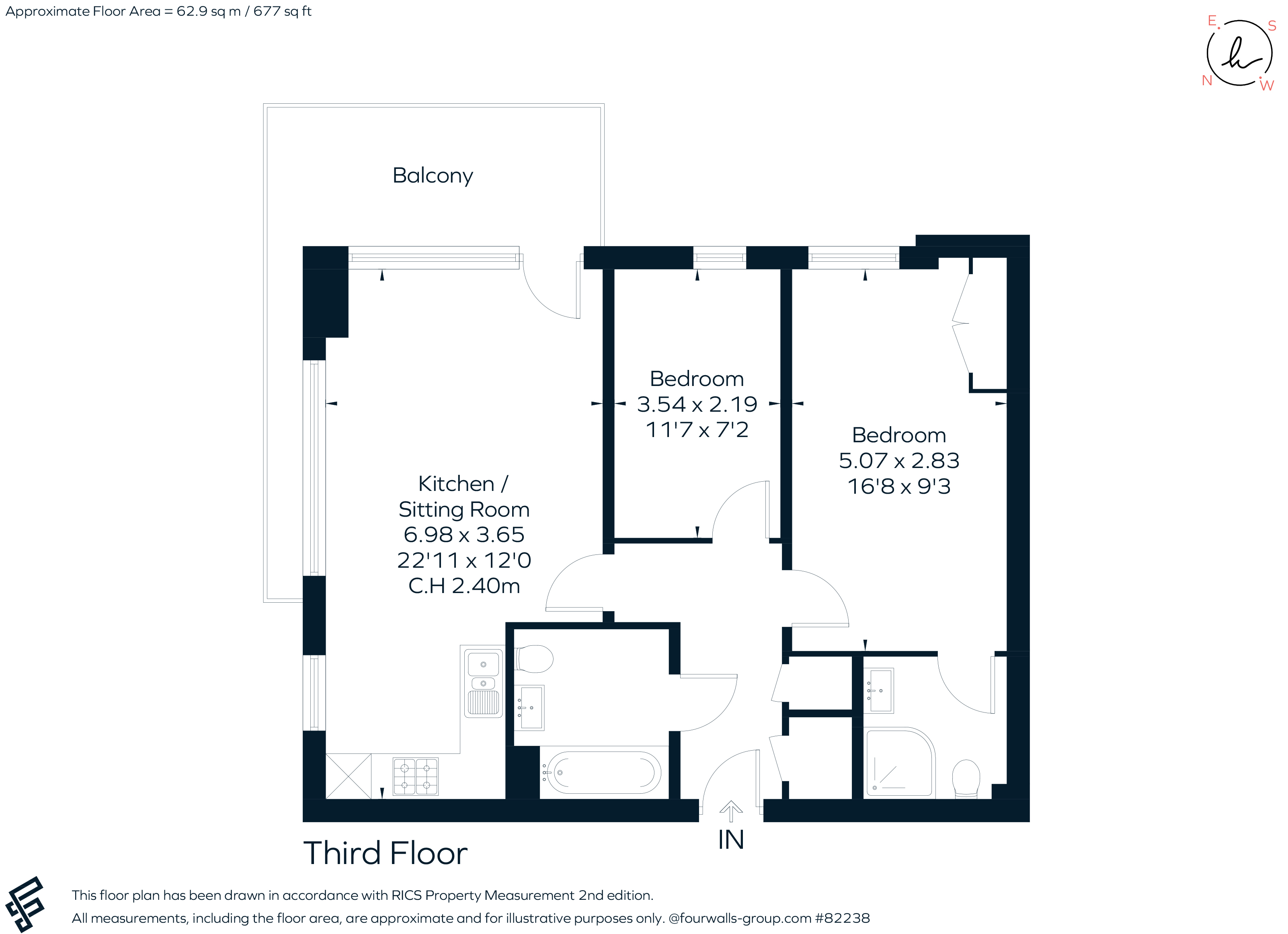 Flat 9, 25, Tarves Way, London floorplan