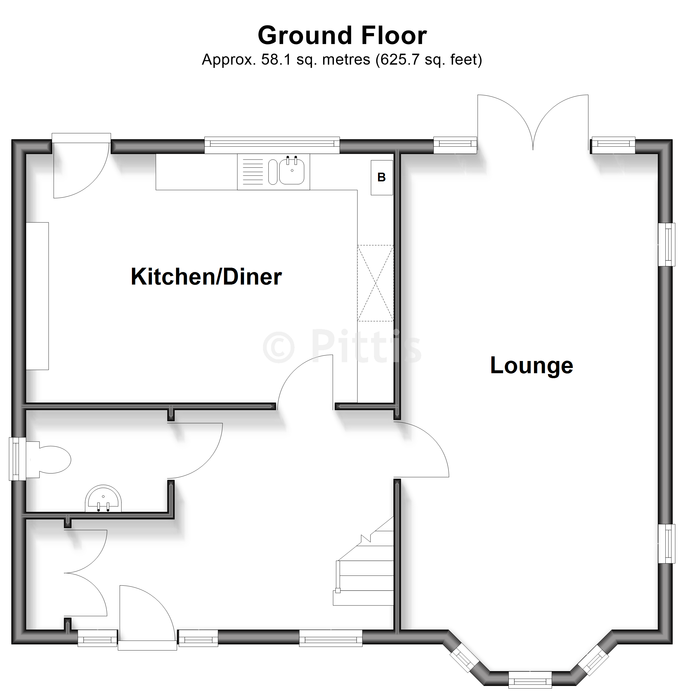 Ebenezer, Granville Rise, Totland Bay floorplan