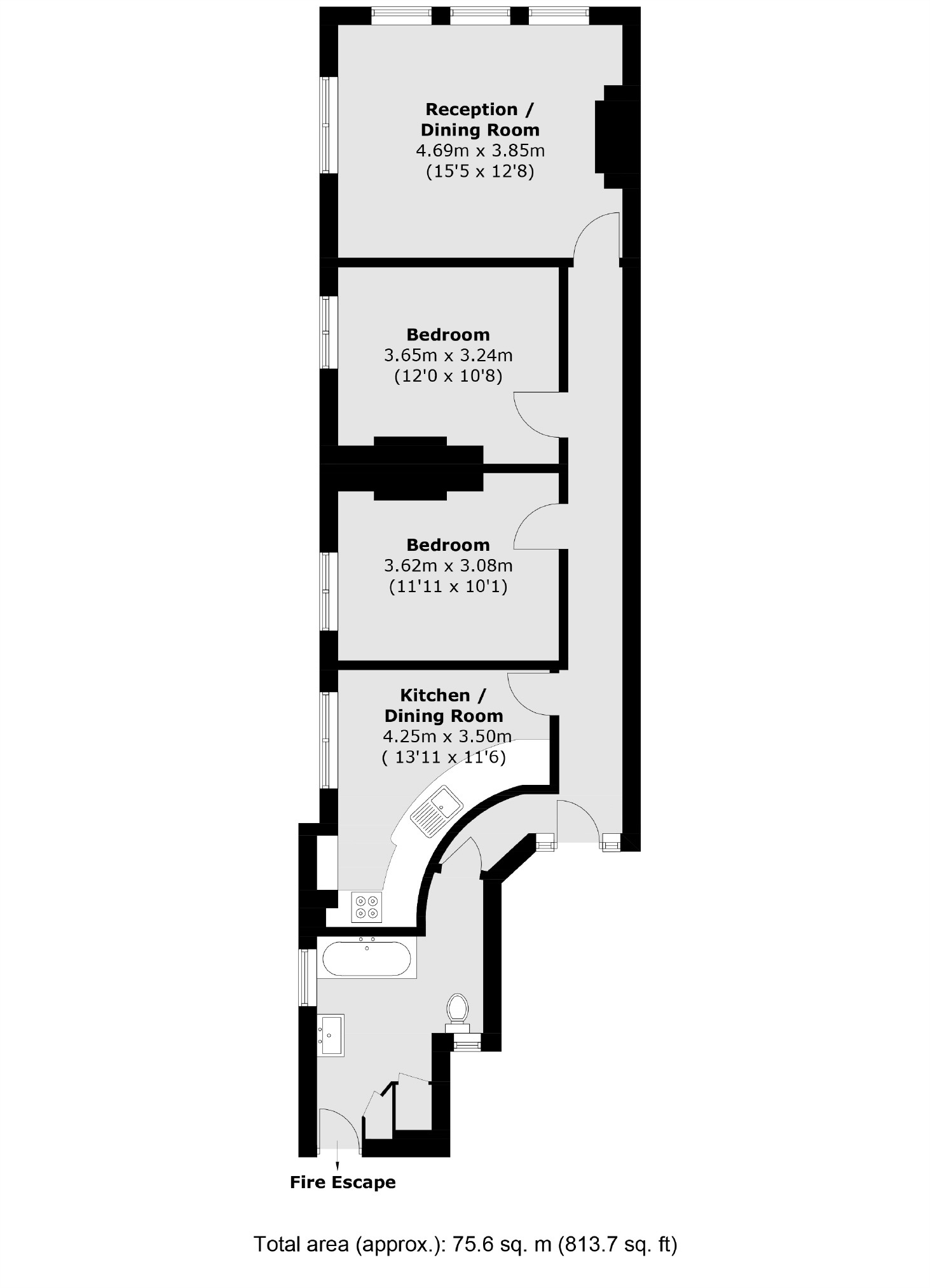 112B, High Street, Teddington floorplan
