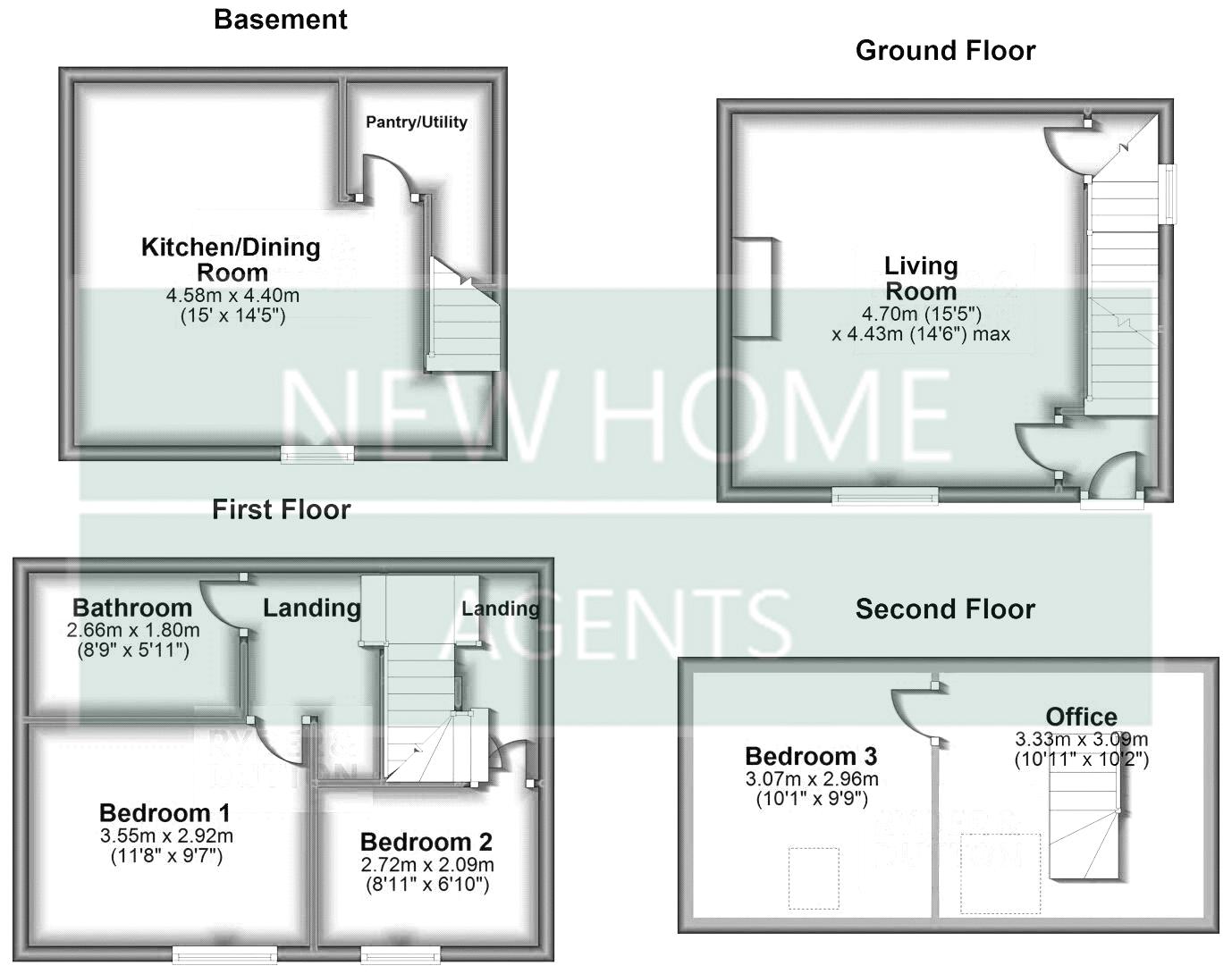 27, Grange Cottages, Huddersfield floorplan