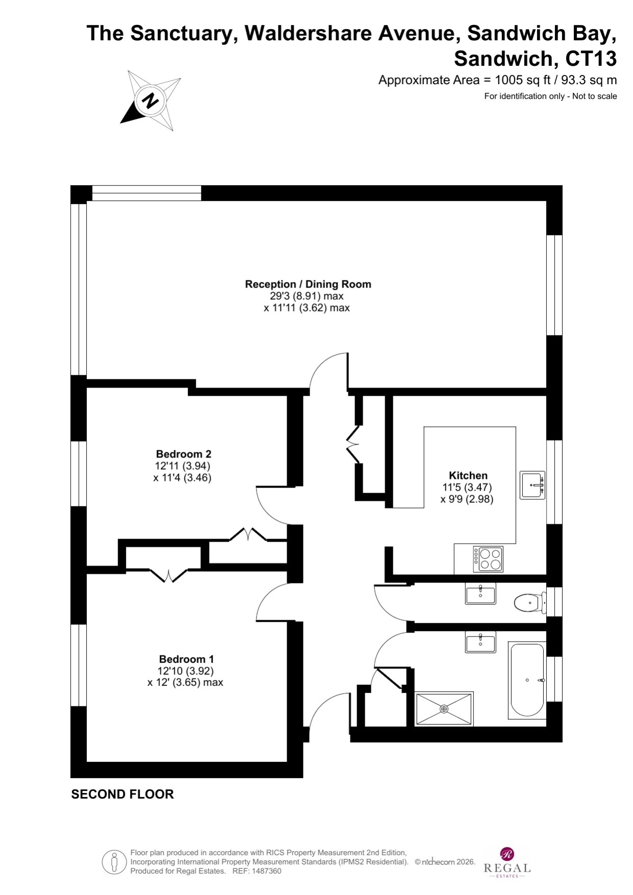 6, The Sanctuary Waldershare Avenue, Sandwich Bay, Sandwich floorplan
