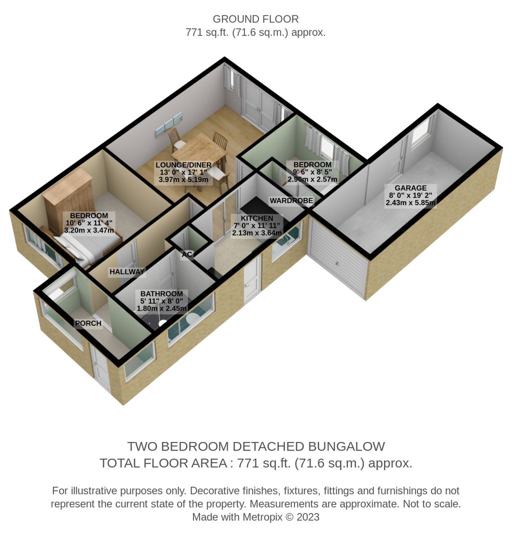 Grasmere Gardens, Folkestone CT19, 2 bedroom detached bungalow for sale