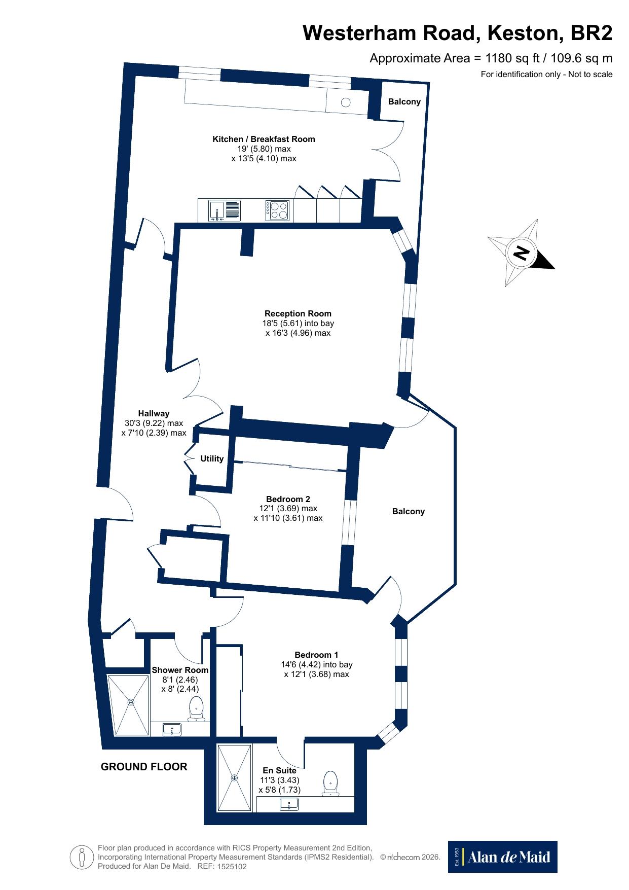 34 Wilberforce Court,, Westerham Road, Keston floorplan