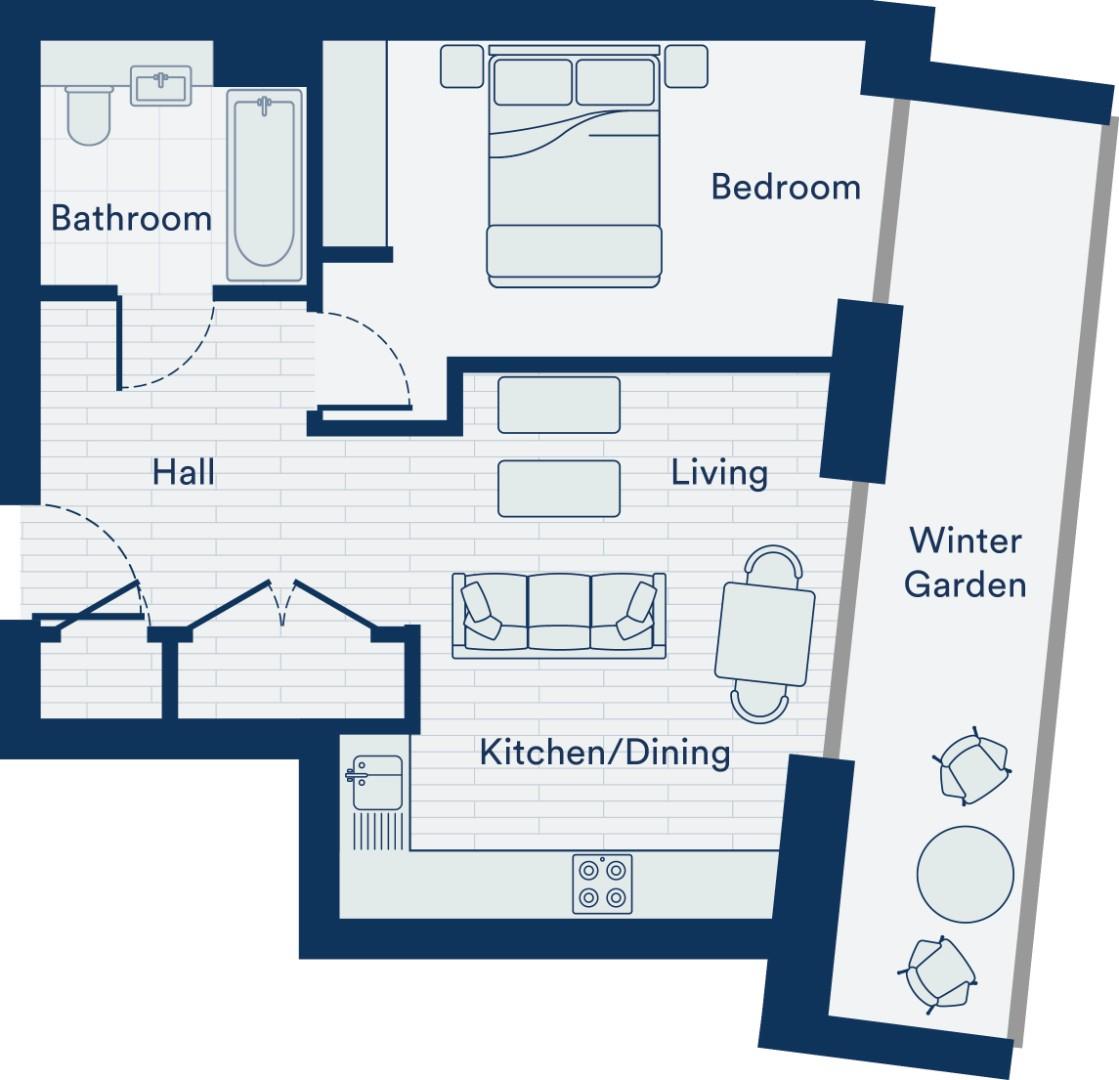 2303, Beorma Tower, Birmingham floorplan