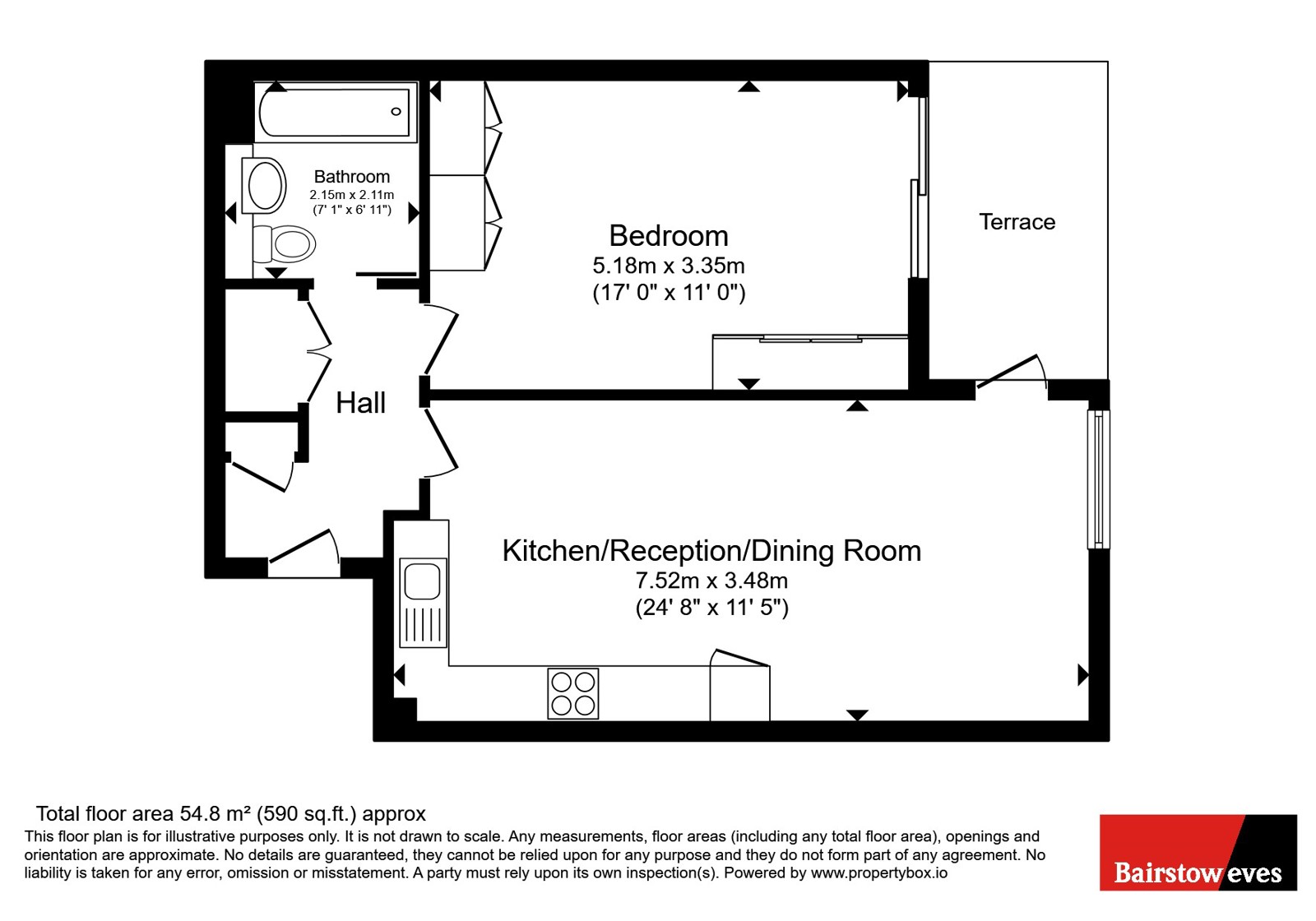 Apartment 12, 12, Hermitage Street, London floorplan