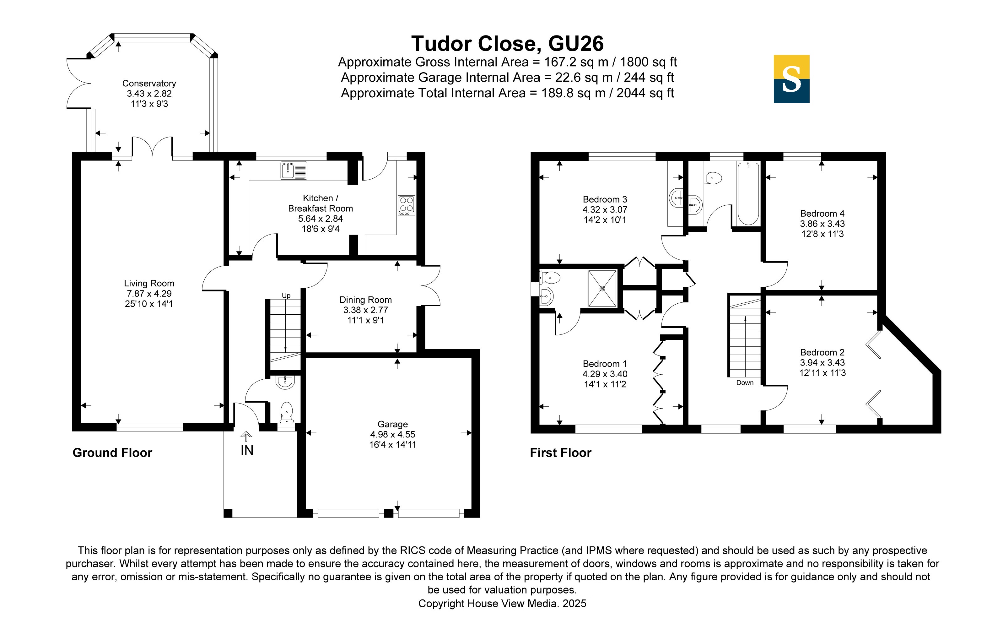 24, Tudor Close, Hindhead floorplan