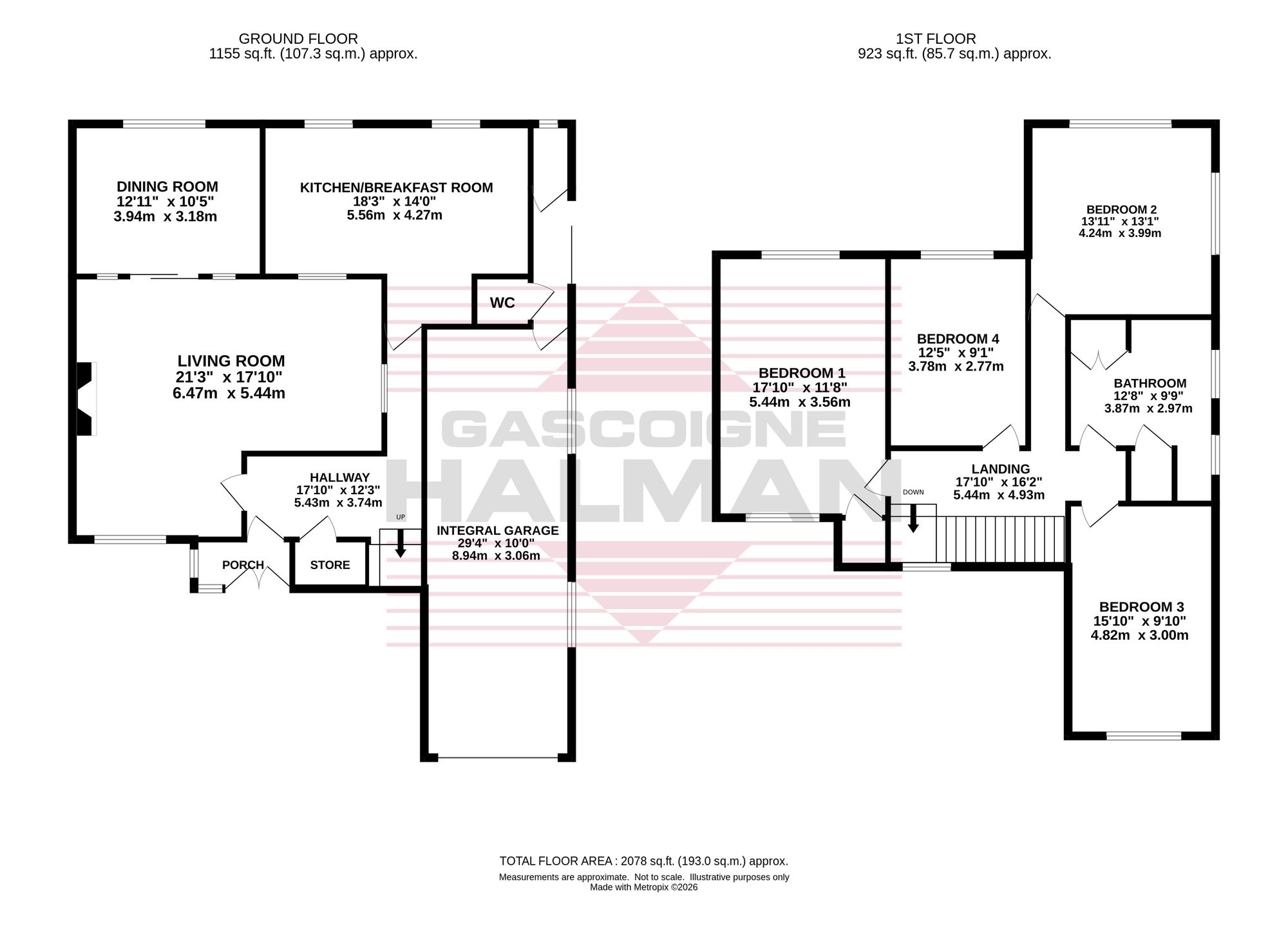 231 Bramhall Moor Lane, Stockport floorplan