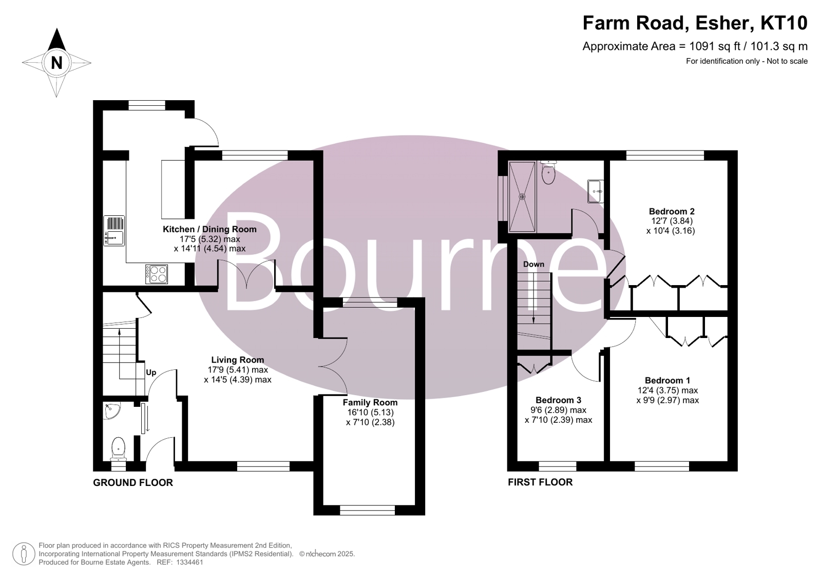 57, Farm Road, Esher floorplan
