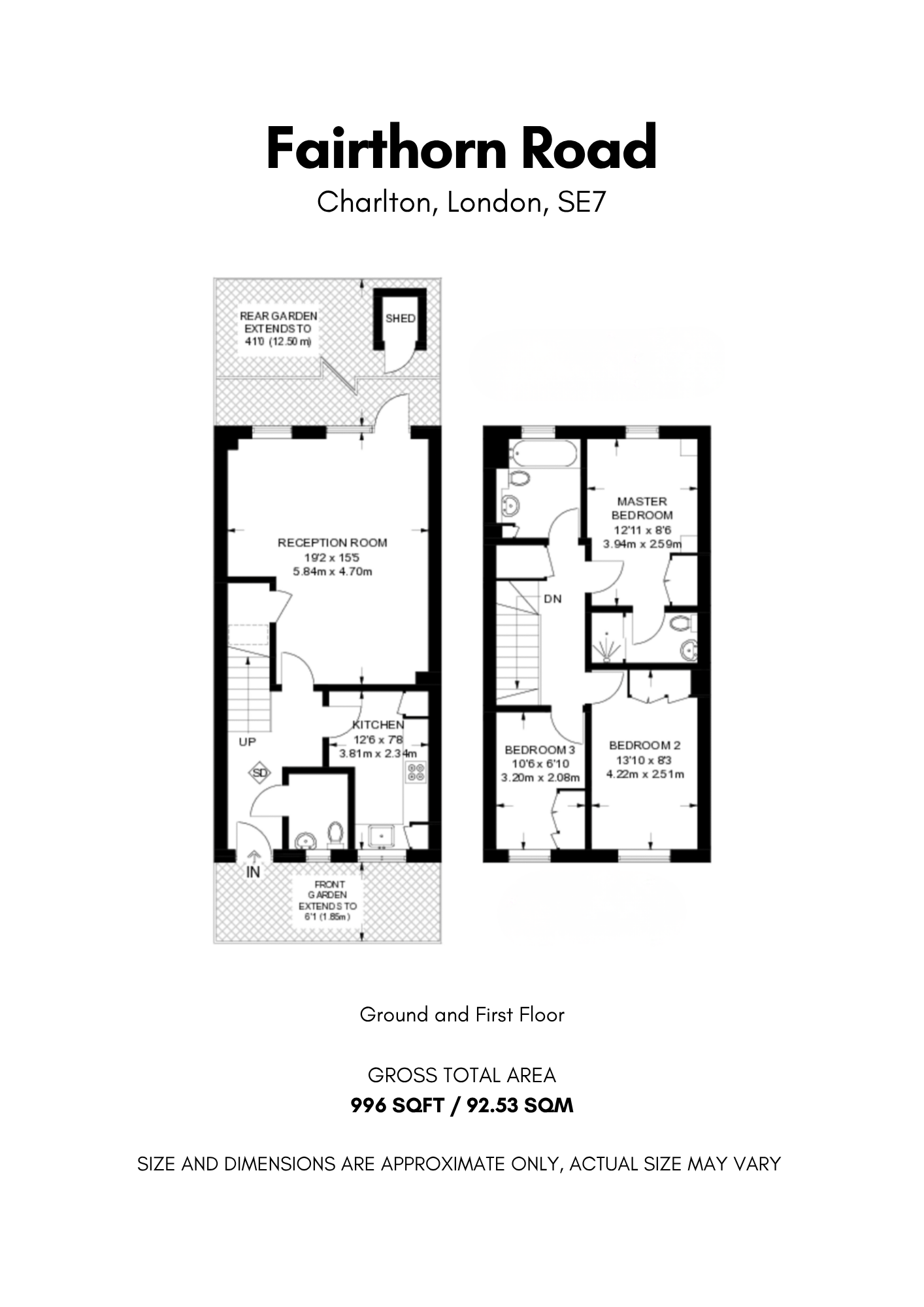 33 Fairthorn Road, London floorplan
