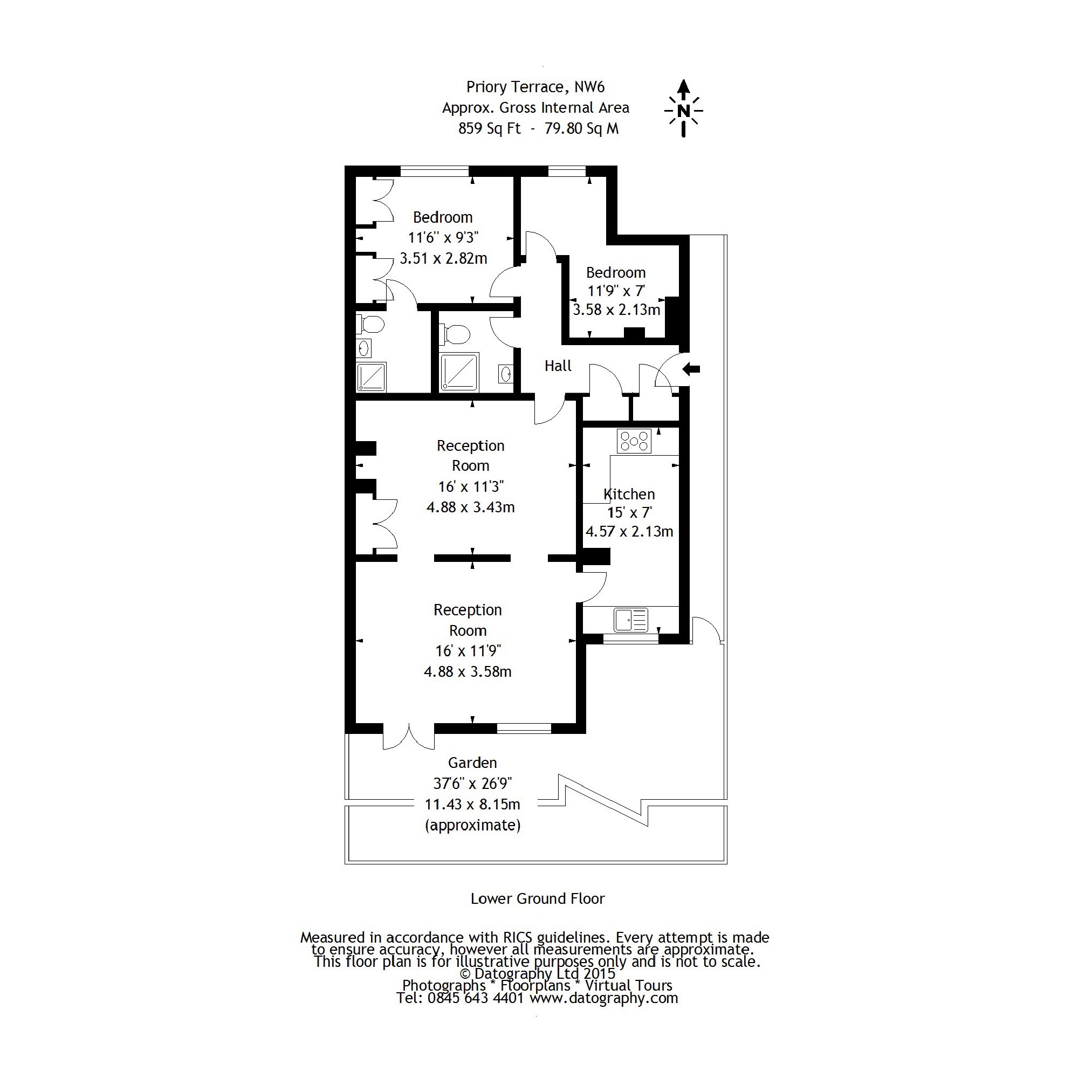 2 Bedrooms Flat to rent in Priory Terrace, South Hampstead, London NW6