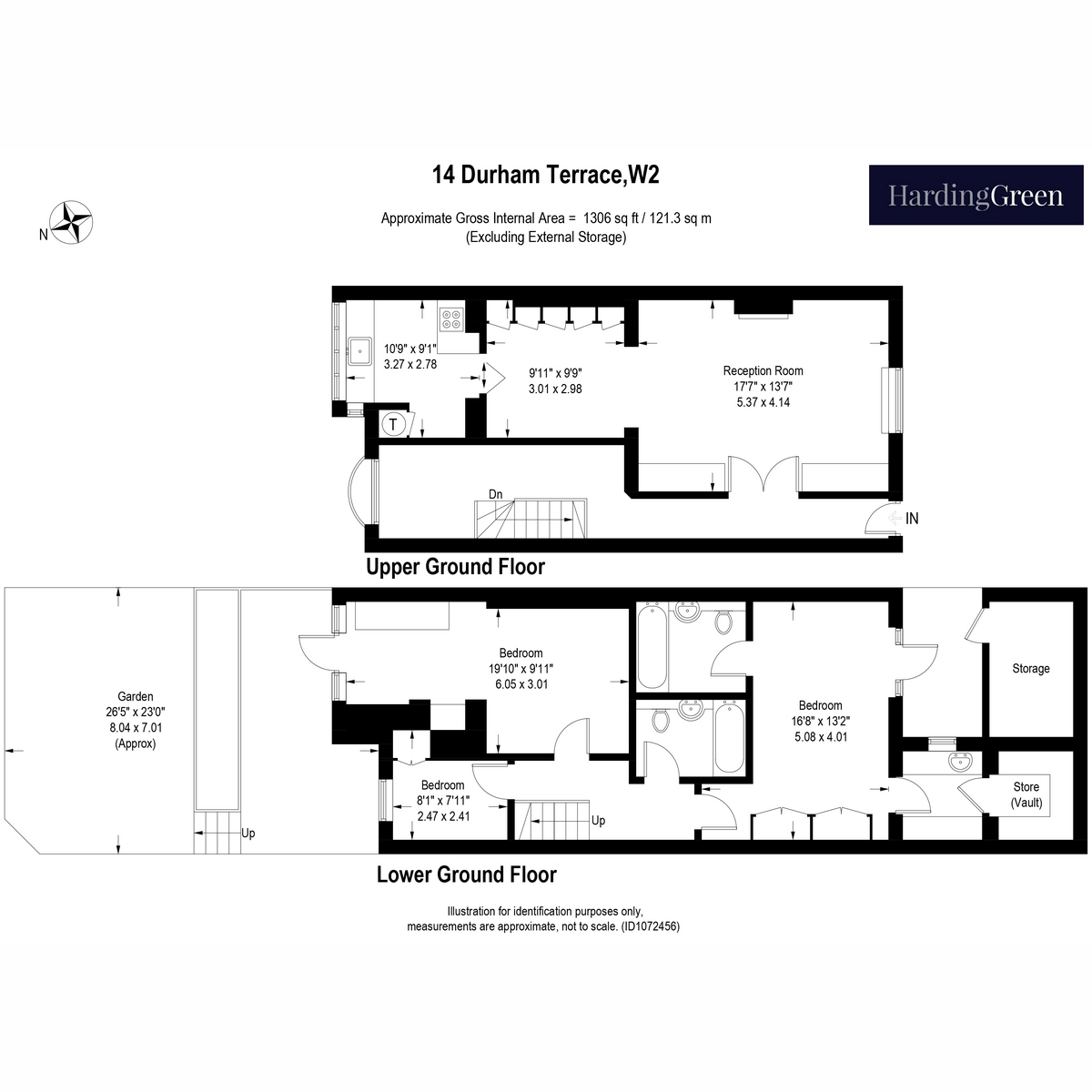 Flat RGF, 14, Durham Terrace, London floorplan