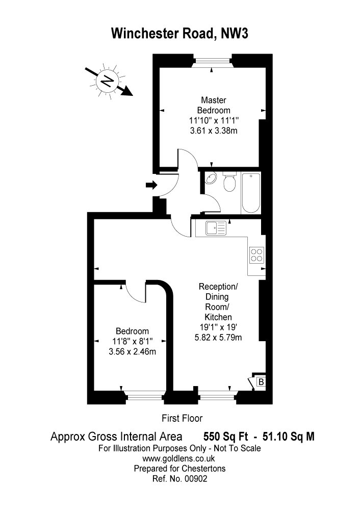 2 Bedrooms Flat to rent in Winchester Road, Swiss Cottage, London NW3