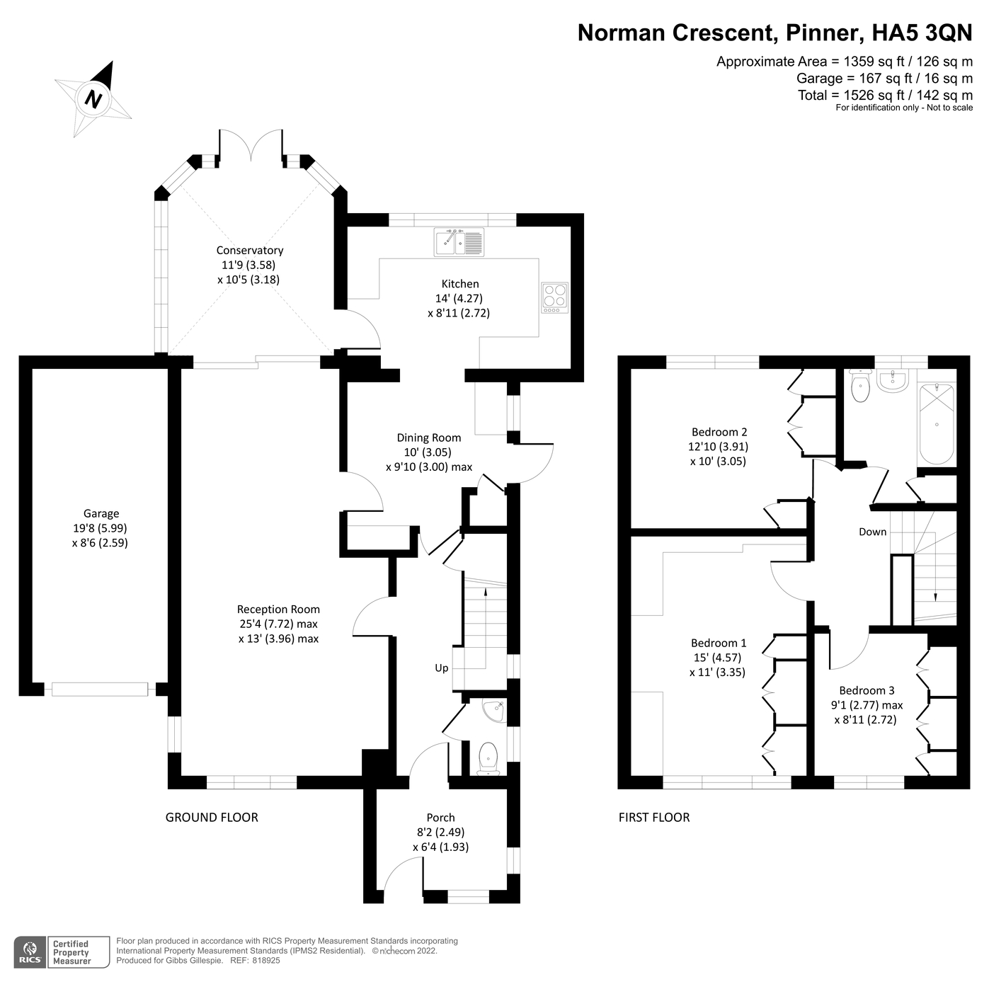 Norman Crescent, Pinner, Middx HA5, 3 bedroom detached house for sale