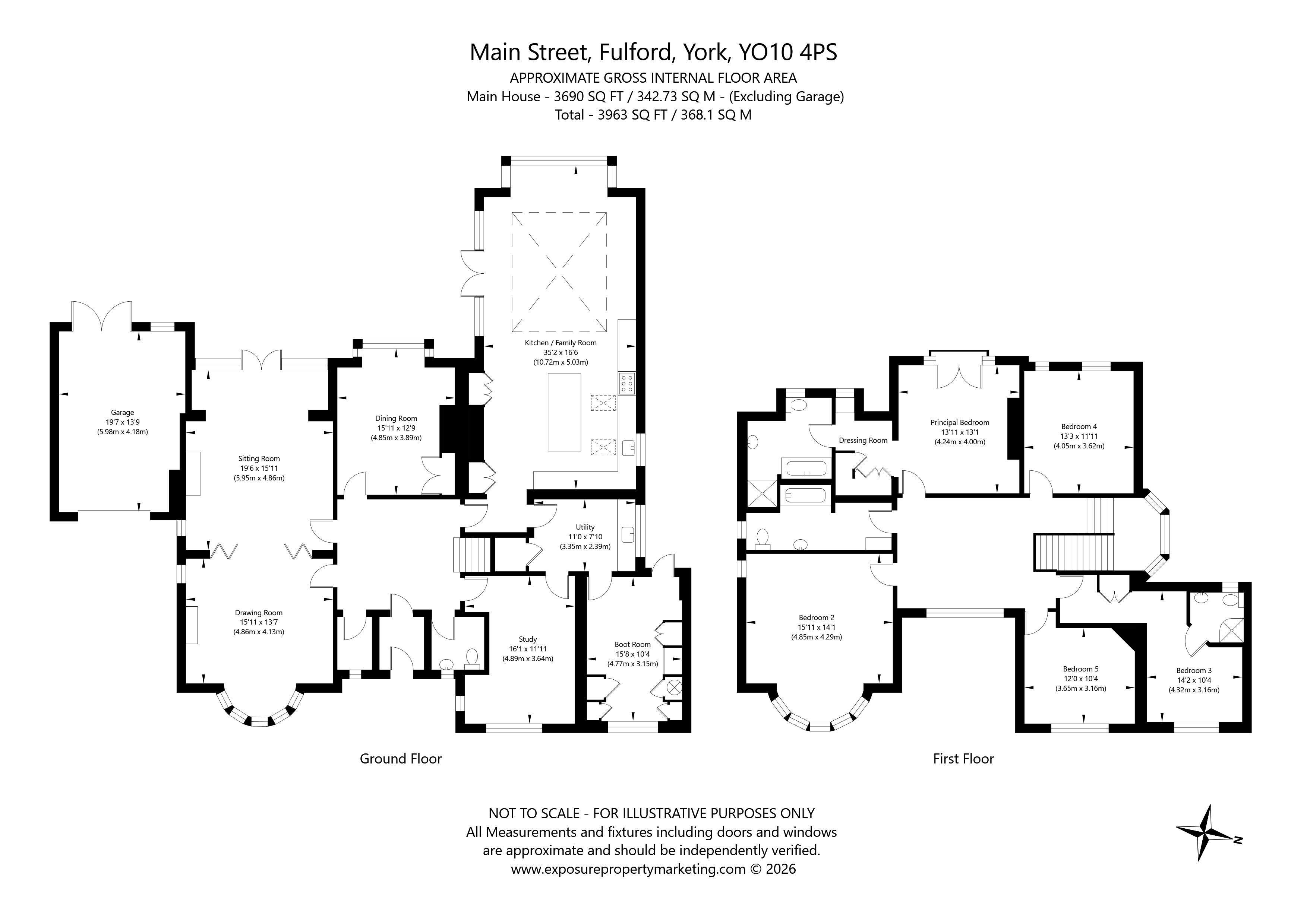 Birch House, 130, Main Street, York floorplan