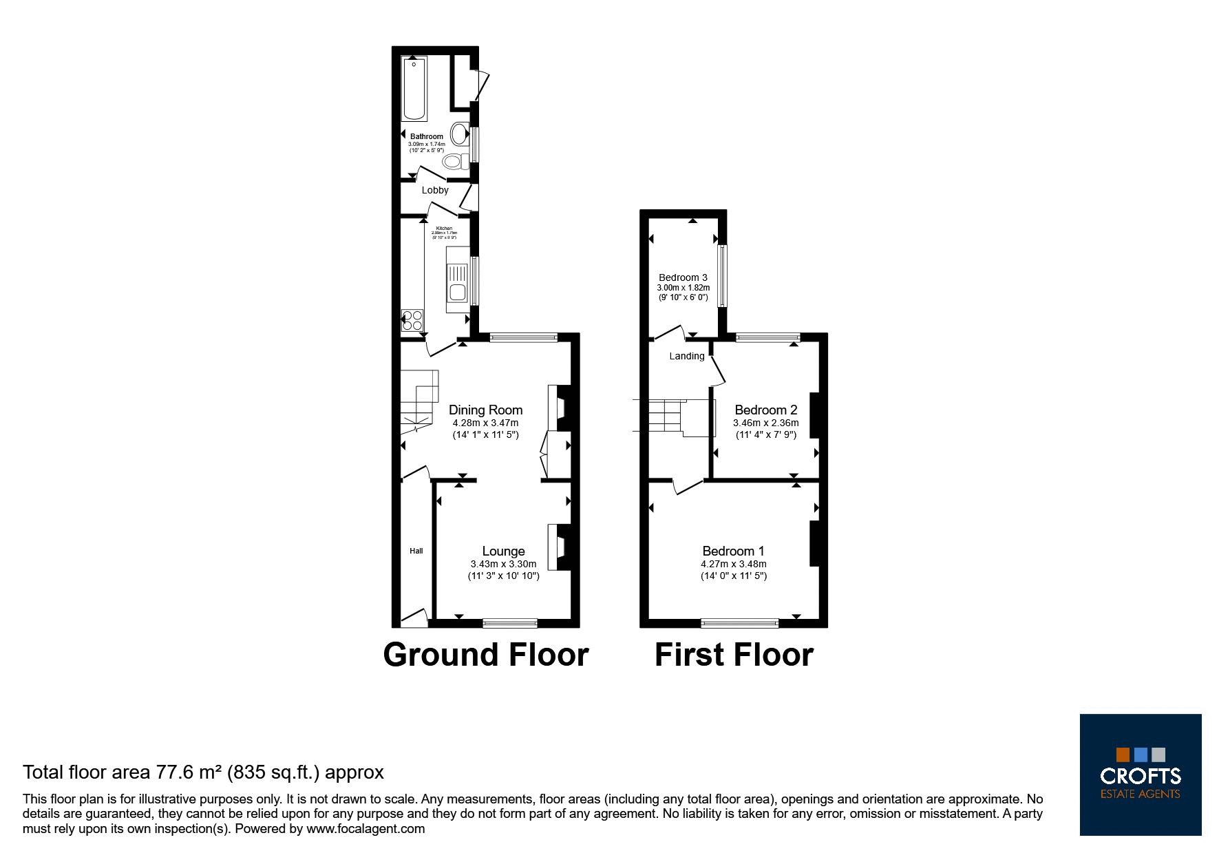 1, Hawthorne Avenue, Louth floorplan