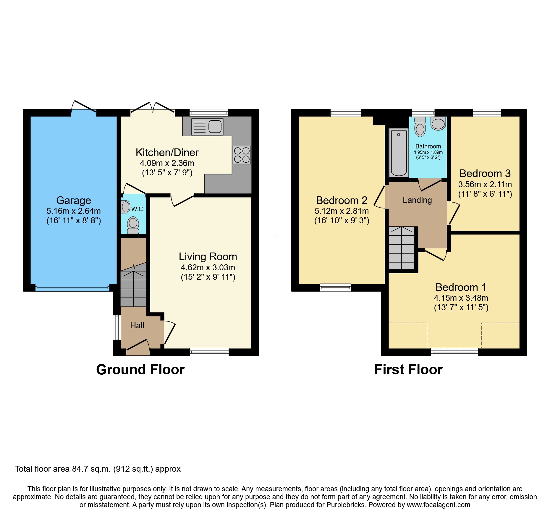 76, Porter Gardens, Bishop Auckland floorplan