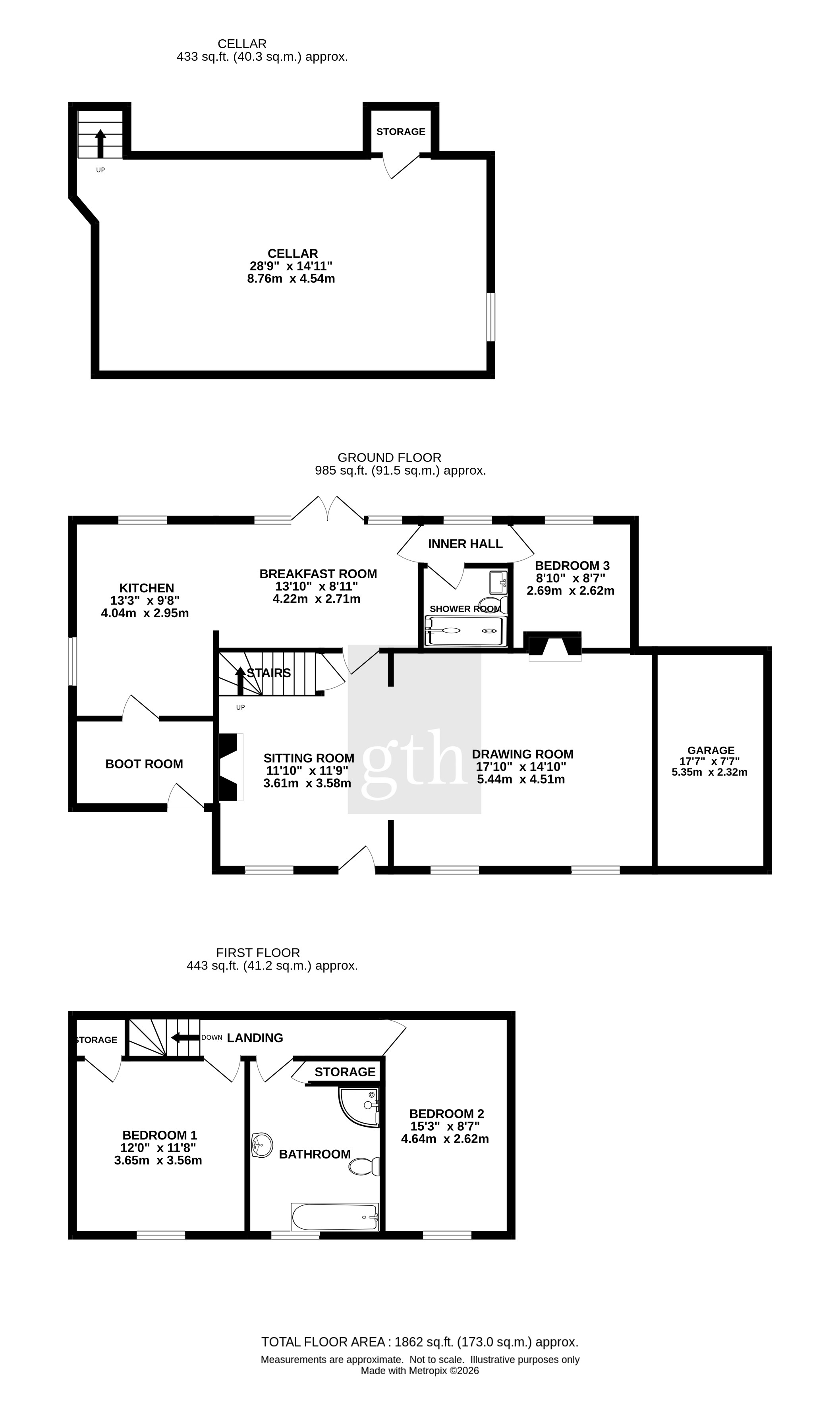 Barns Cottage,, Stoodleigh, Devon floorplan