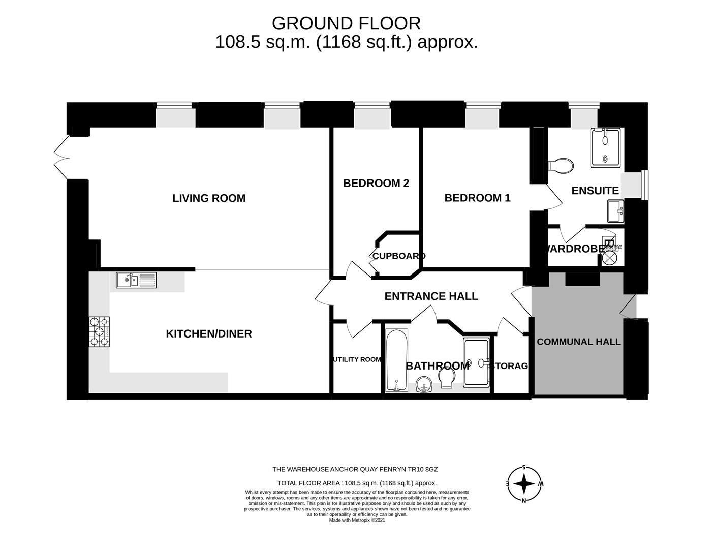 1 The Warehouse, Anchor Quay, Penryn floorplan