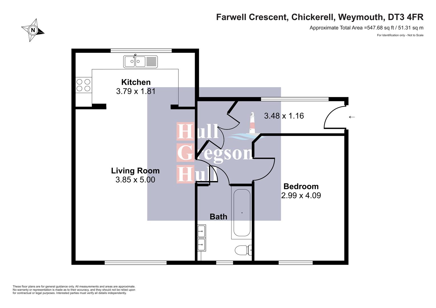 Flat 4, 21 Farwell Crescent, Weymouth floorplan
