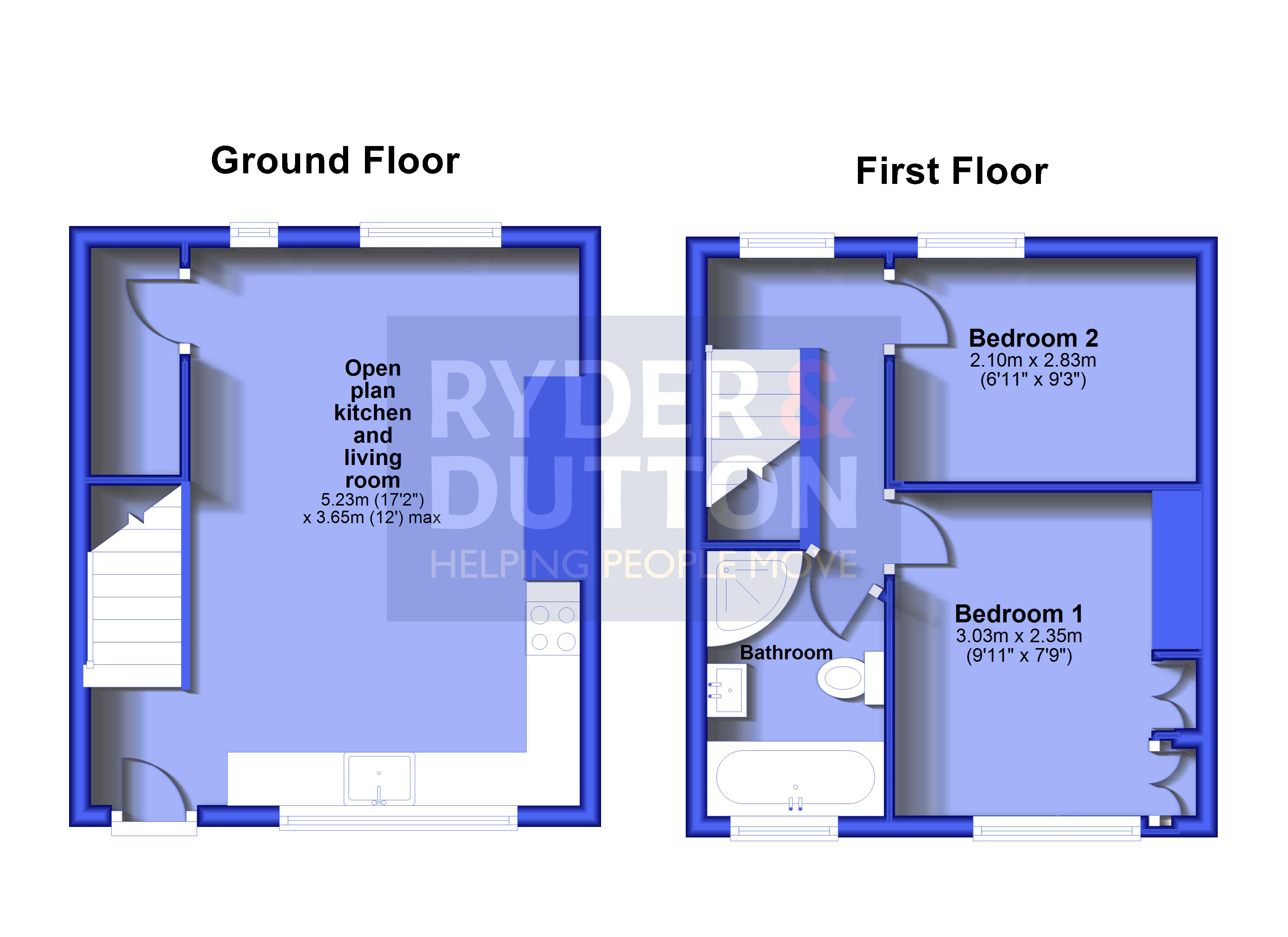 6, Barber Row, Huddersfield floorplan