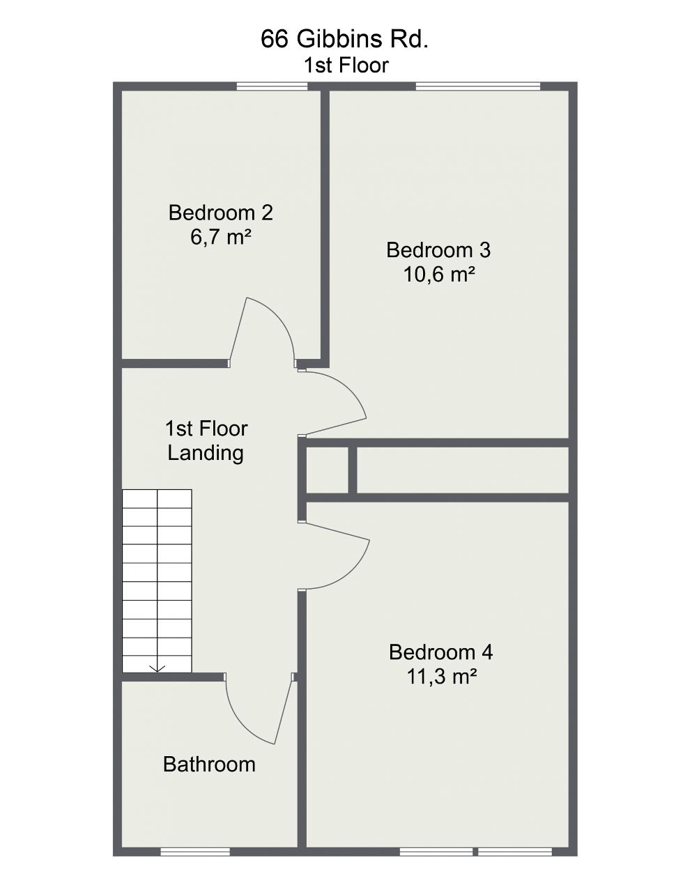 66, Gibbins Road, London floorplan