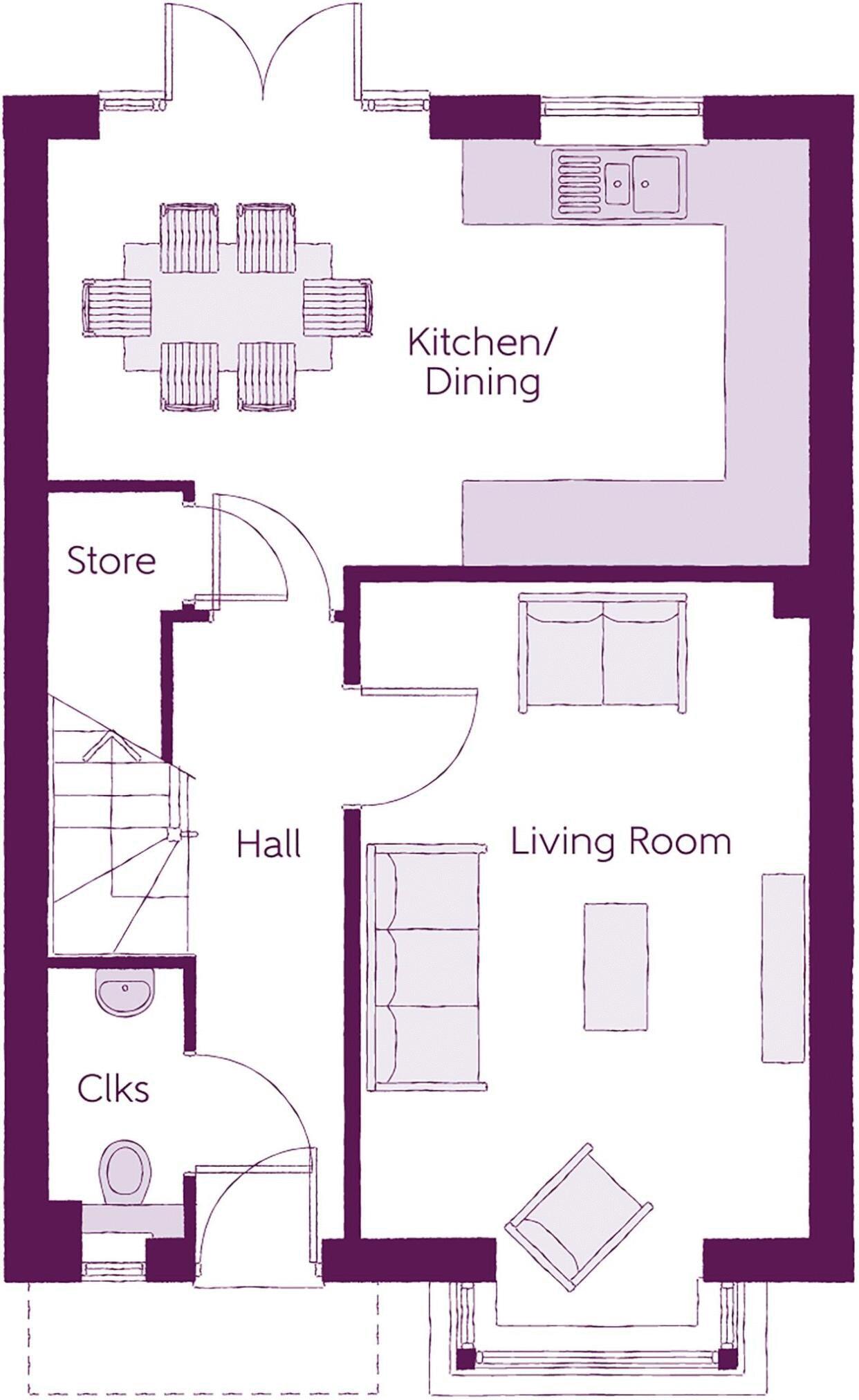 Plot 435 The Orchid, Mason Road, Shortstown floorplan