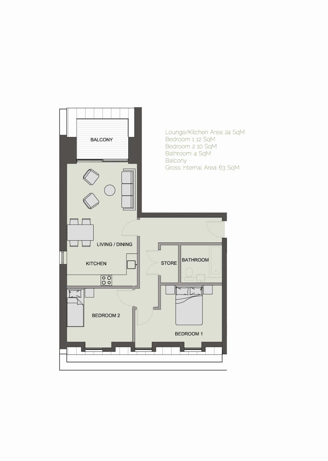 2 Bedrooms Flat for sale in Dennett Road, Croydon CR0