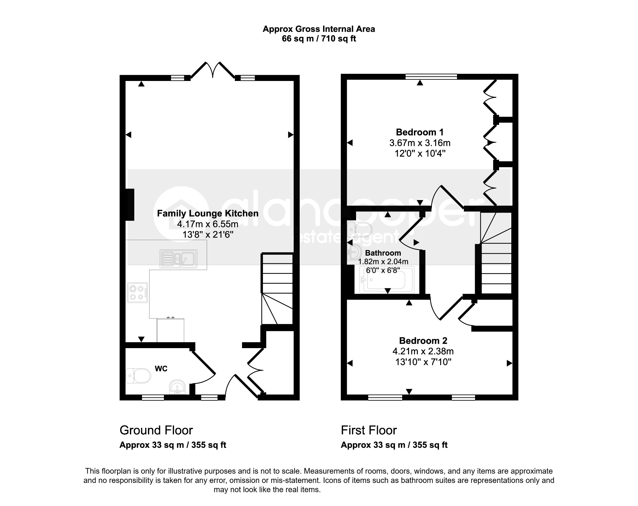 10 Wuffle Gardens, Nuneaton, Warwickshire floorplan
