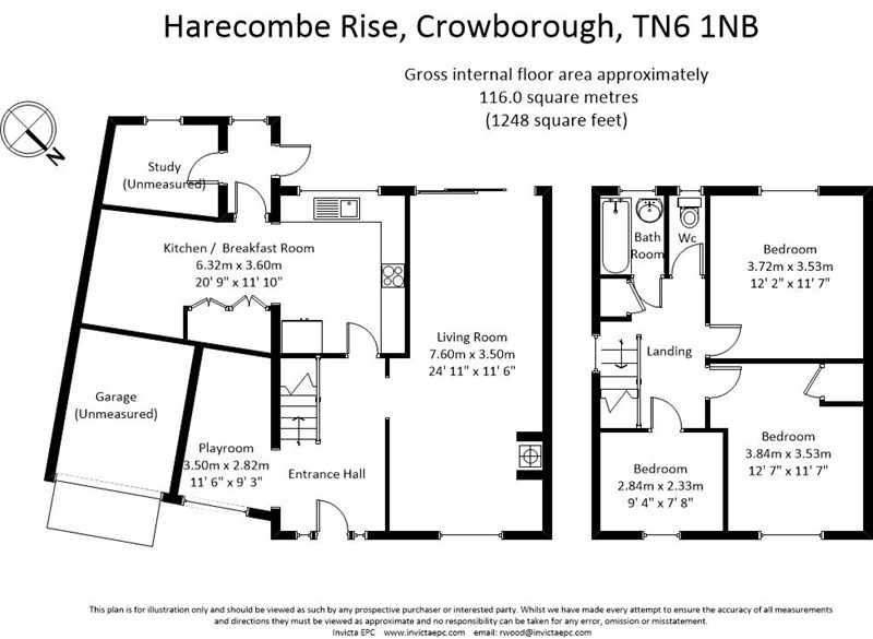 3 Bedrooms Semi-detached house for sale in Harecombe Rise, Crowborough TN6