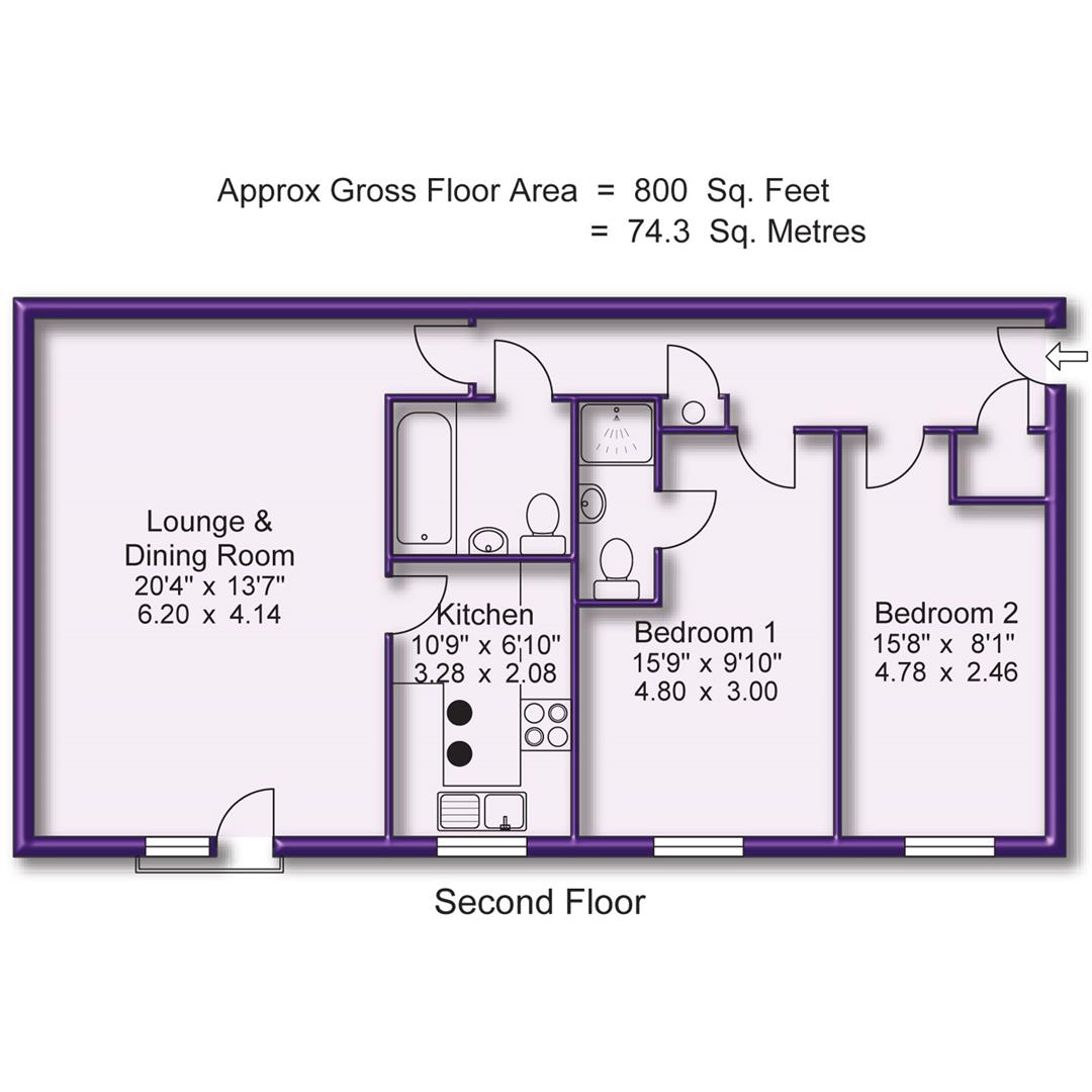 10 Blantyre House, 4, Slate Wharf, Manchester floorplan