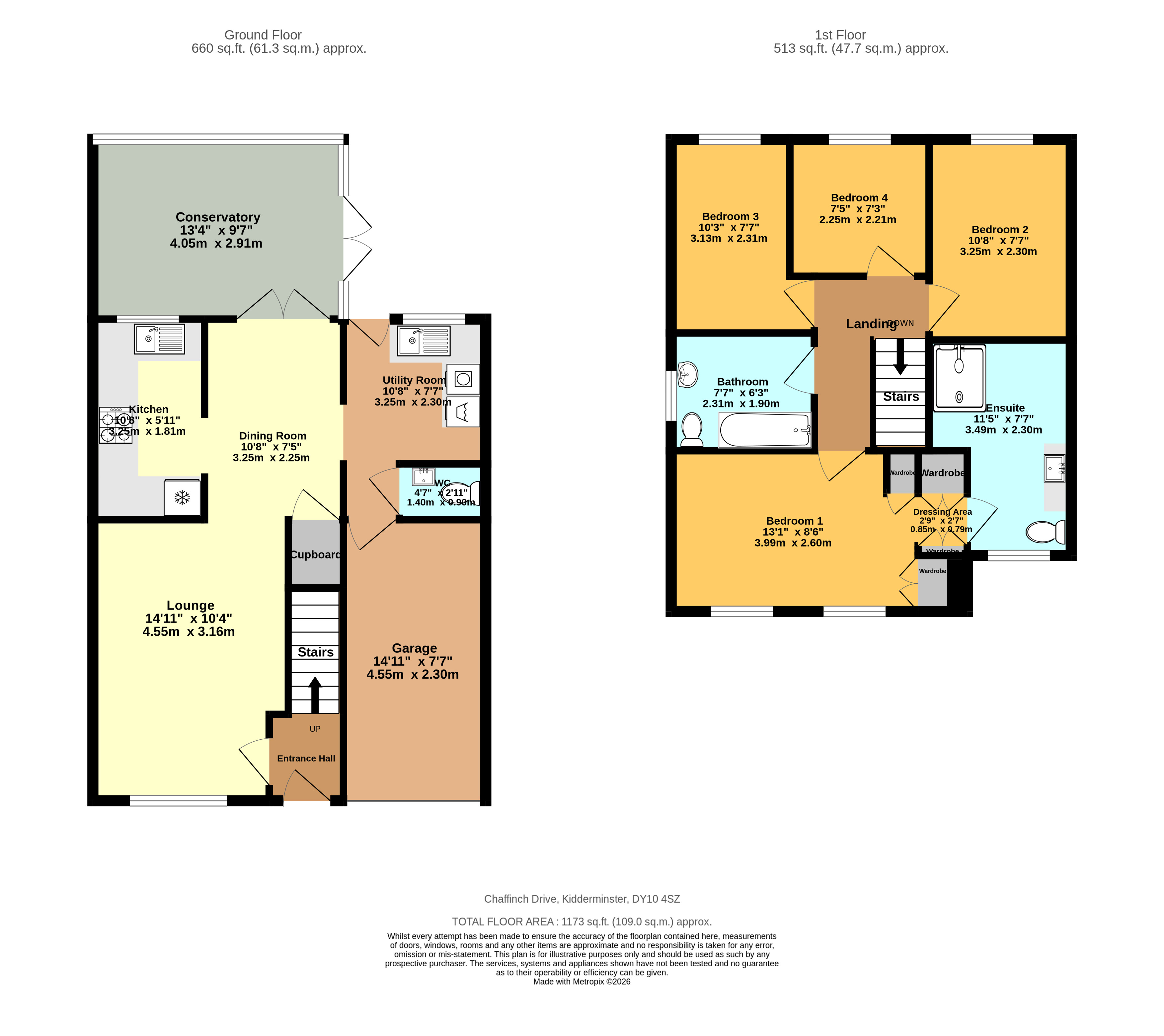 6, Chaffinch Drive, Kidderminster floorplan