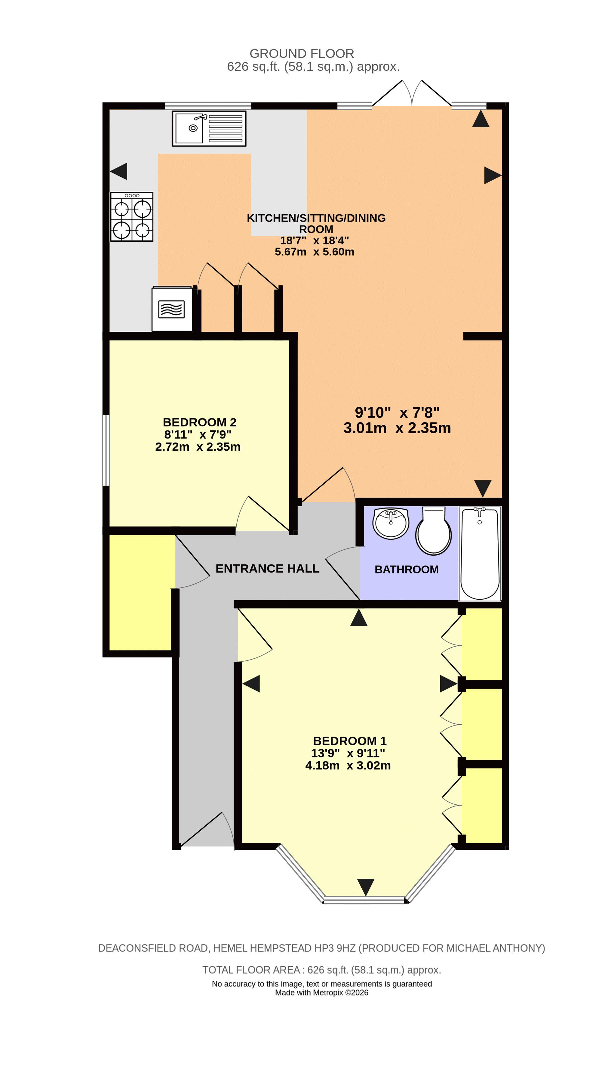 60, Deaconsfield Road, Hemel Hempstead floorplan