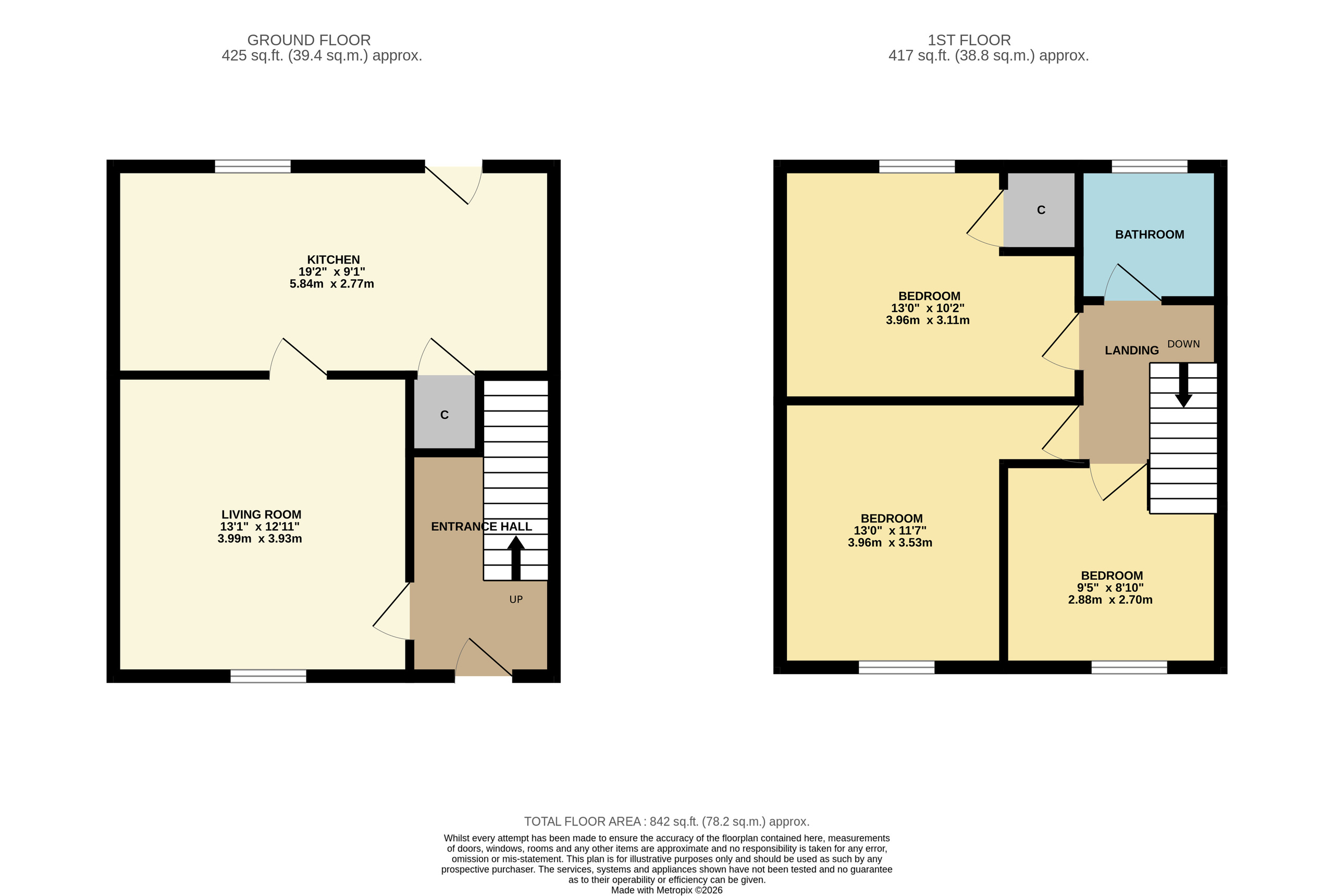 14 Abbey Walk, Larkhall floorplan