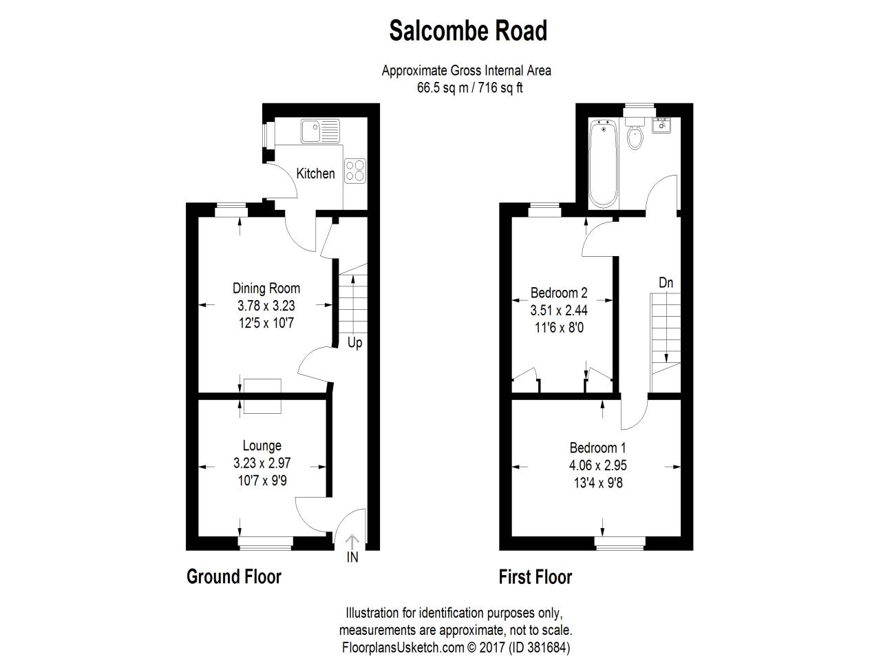 2 Bedrooms Terraced house to rent in Salcombe Road, Newbury, Berkshire RG14