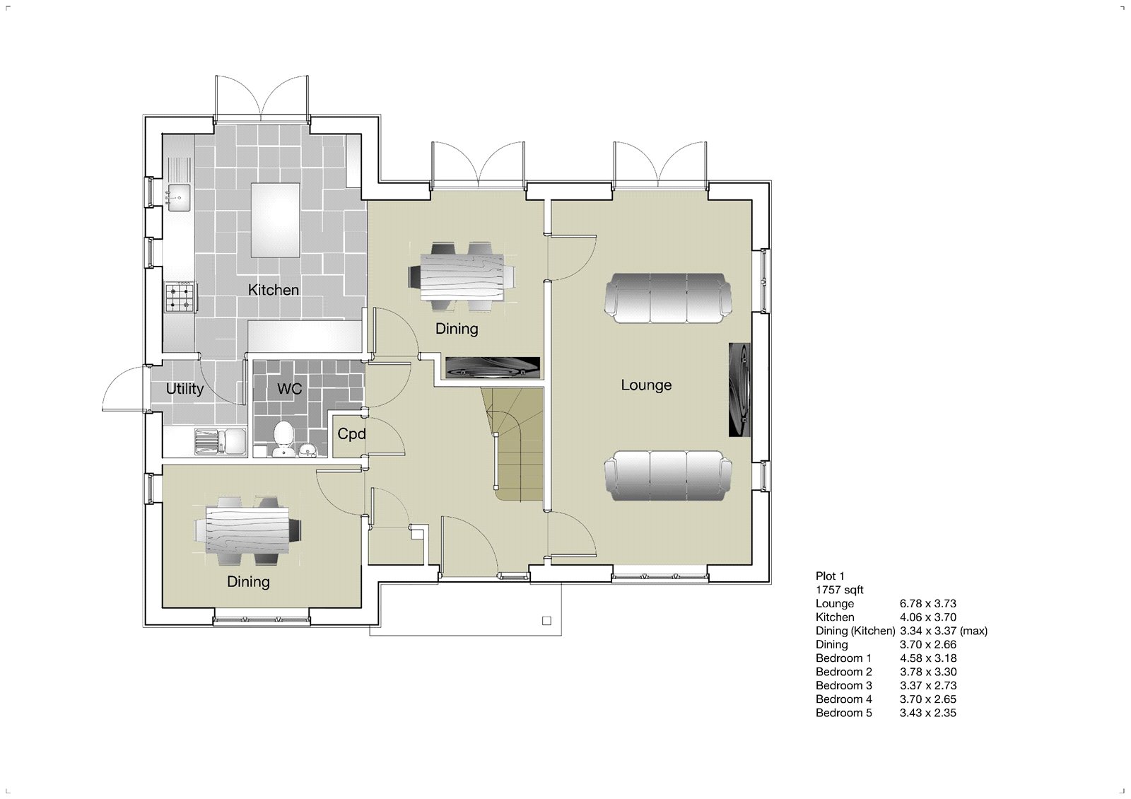5 Bedrooms Detached house for sale in Castle Gresley, Swadlincote, Derbyshire DE11