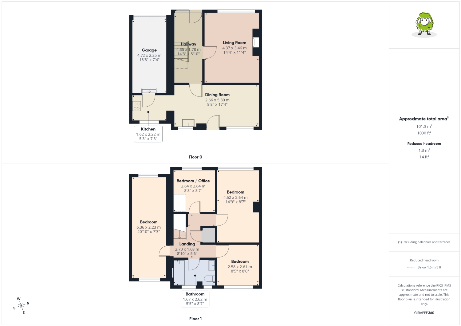 20, Crossfields, Sherborne floorplan