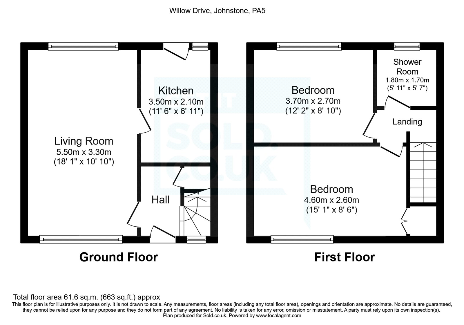 Willow Drive, Johnstone PA5, 2 bedroom terraced house for sale