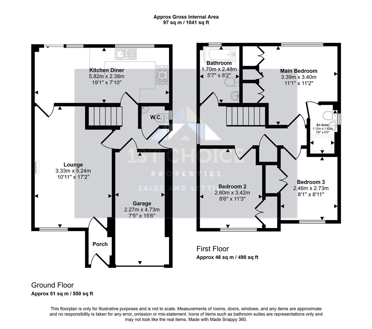3, Chillingham Court, Shenley Brook End floorplan