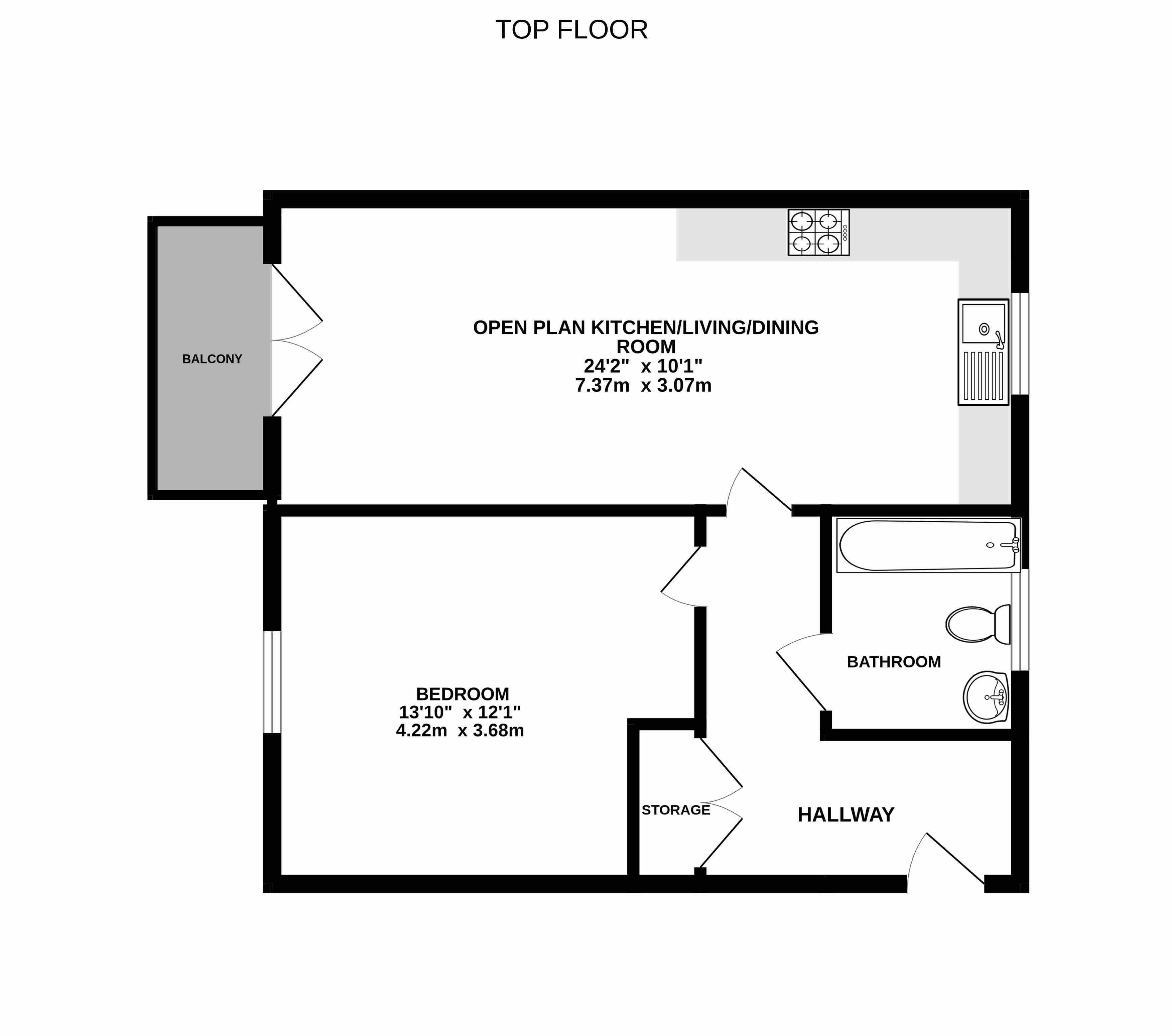 Flat 7, 8, Cyprus Road, Camberley floorplan