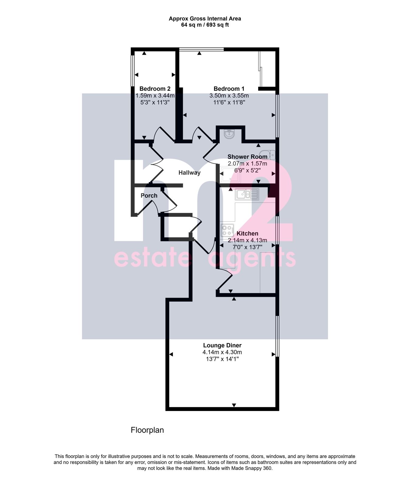 Pegasus Court, Flat 12, Mill Street, Abergavenny floorplan