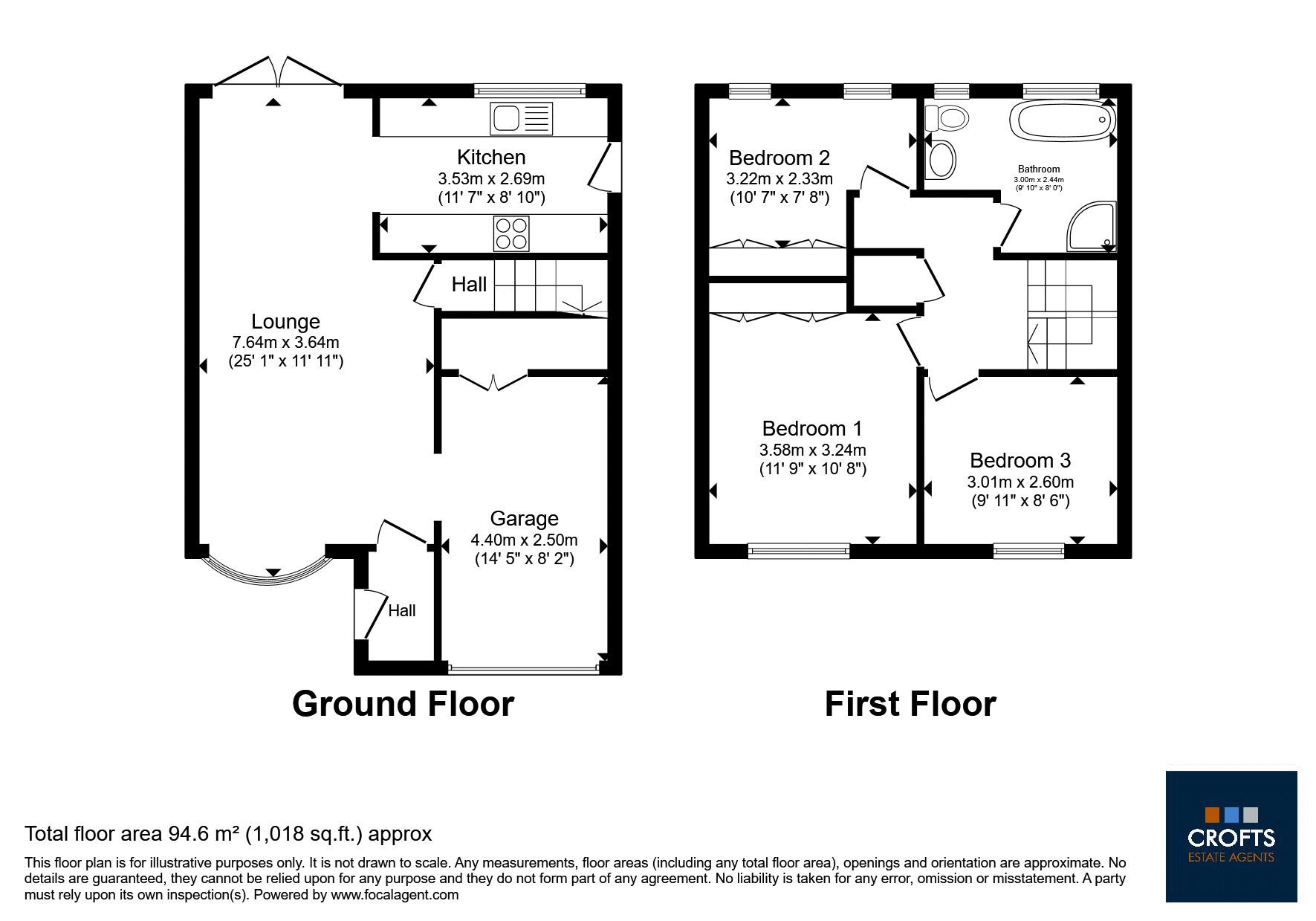 61, Picksley Crescent, Holton-Le-Clay floorplan