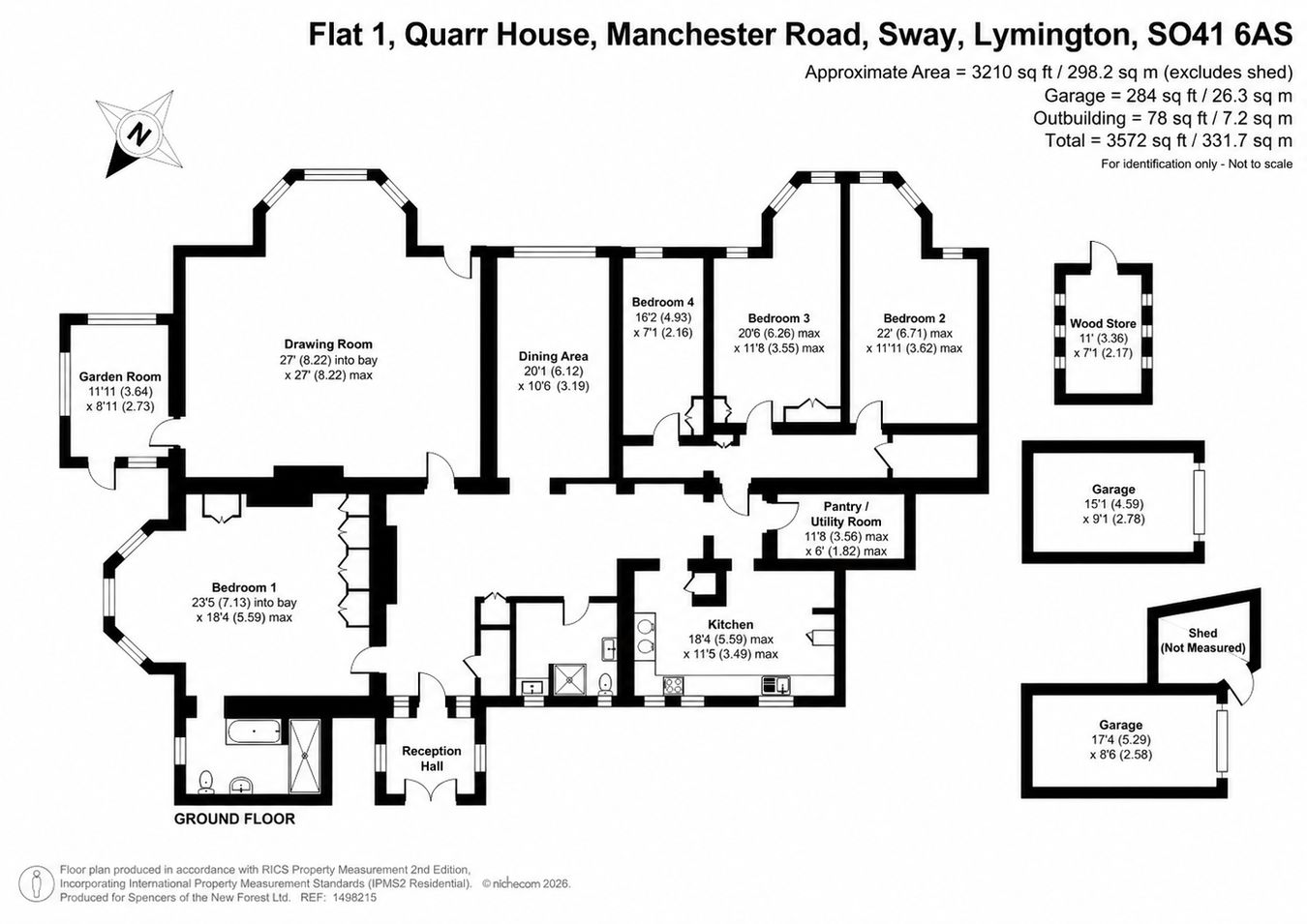 Quarr House, Manchester Road, Lymington floorplan