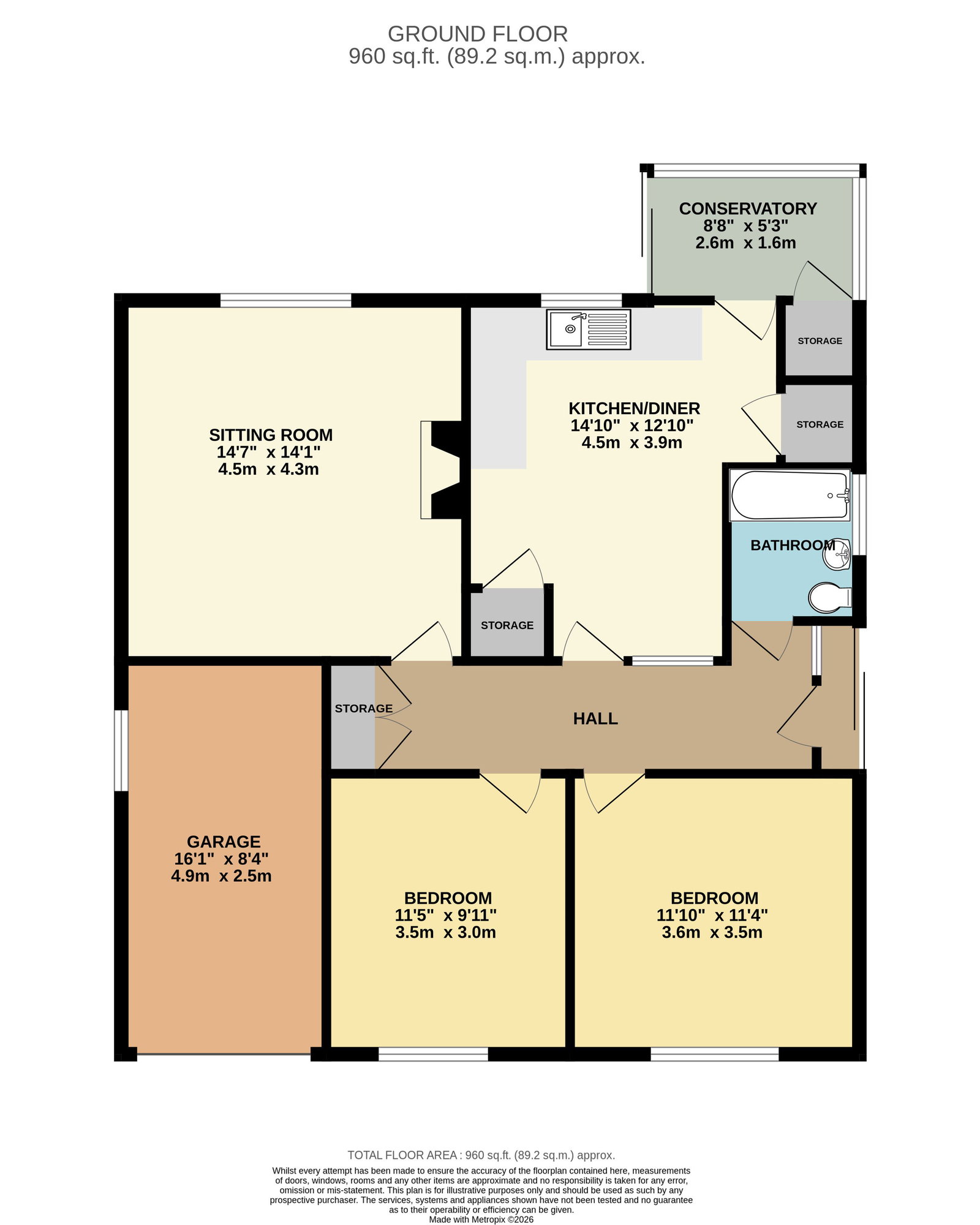 21, Westward Road, Malvern floorplan