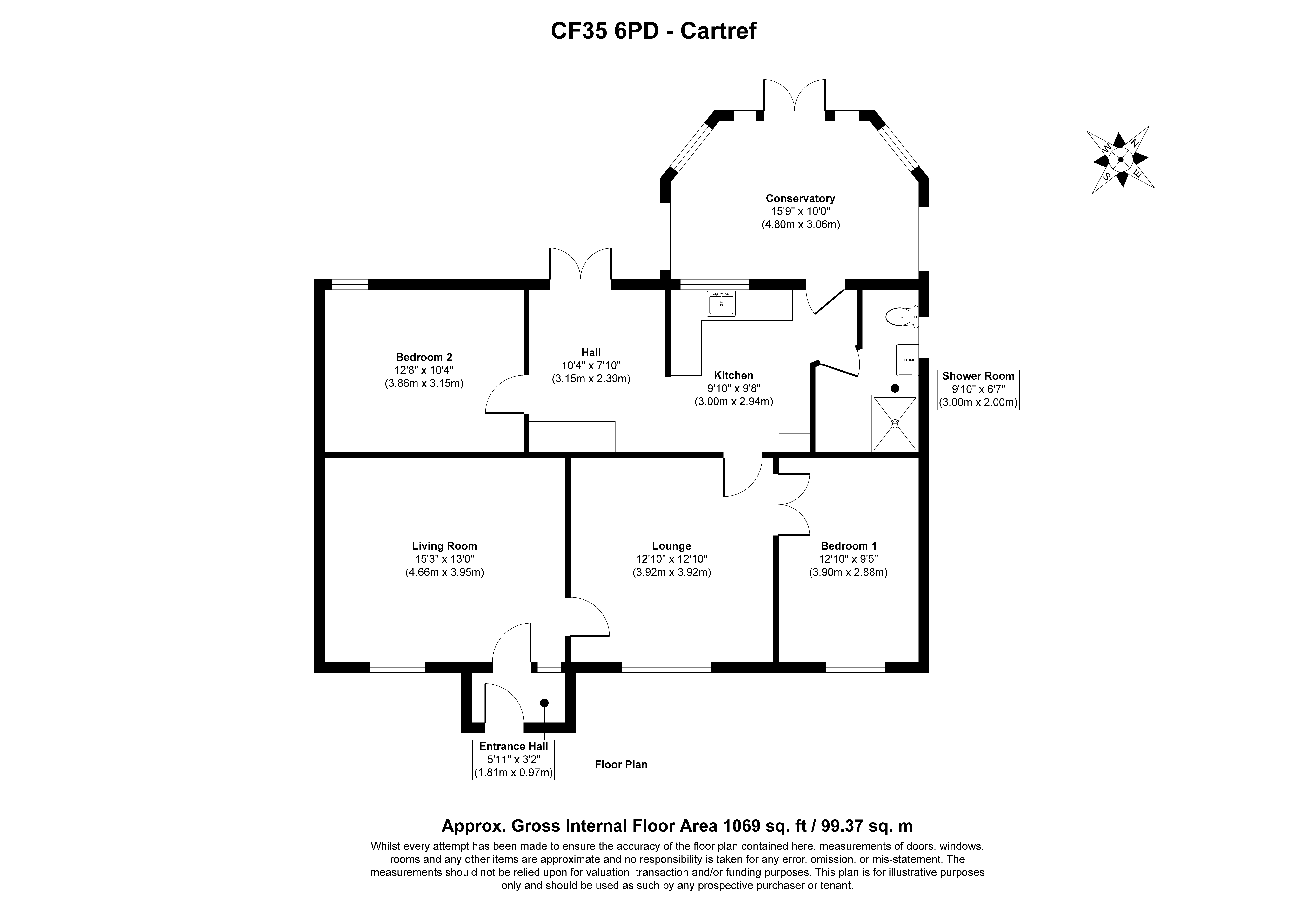 Cartref, Brynna Road, Brynna floorplan