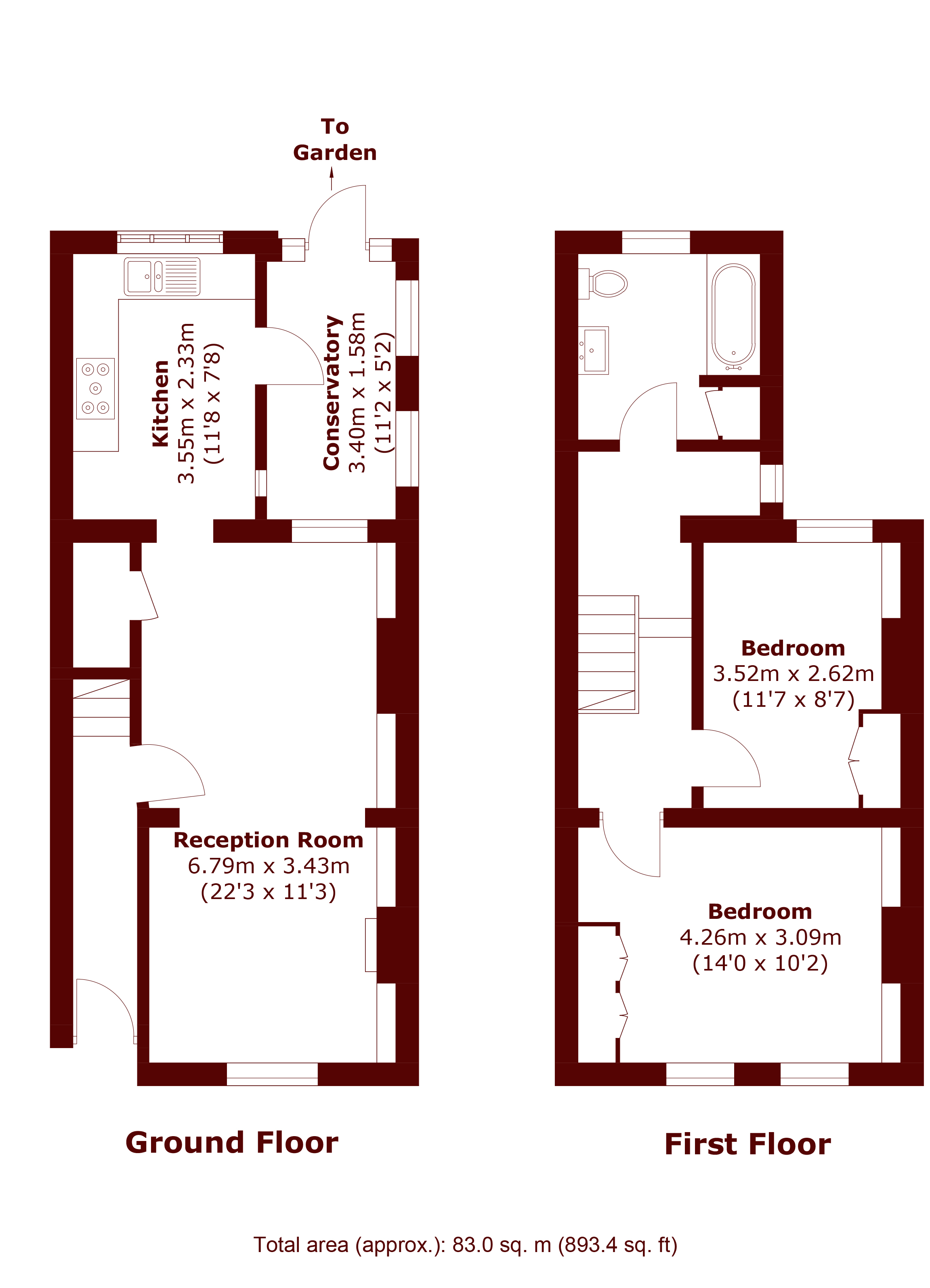 95, Nutbourne Street, London floorplan