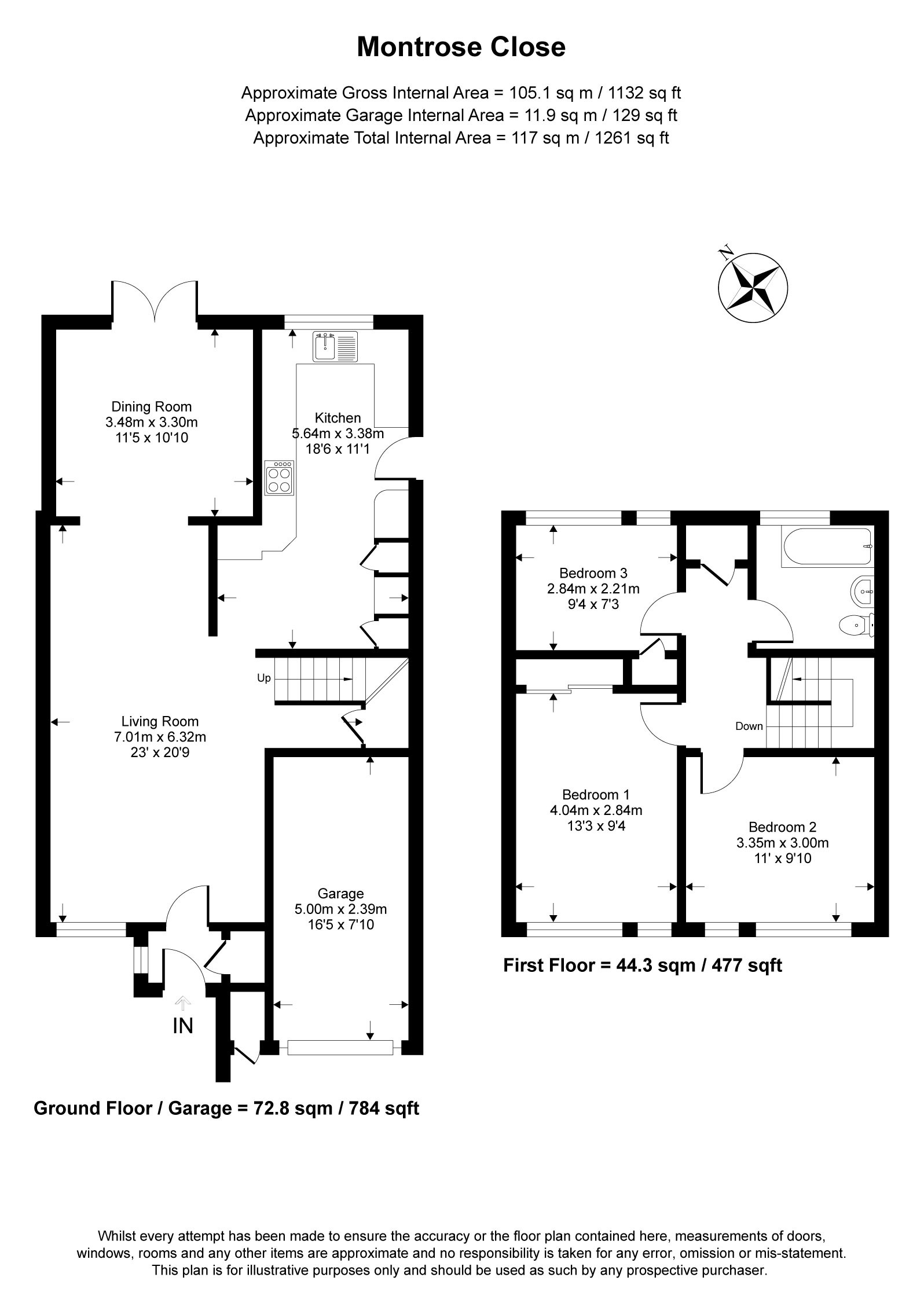 6, Montrose Close, Camberley floorplan
