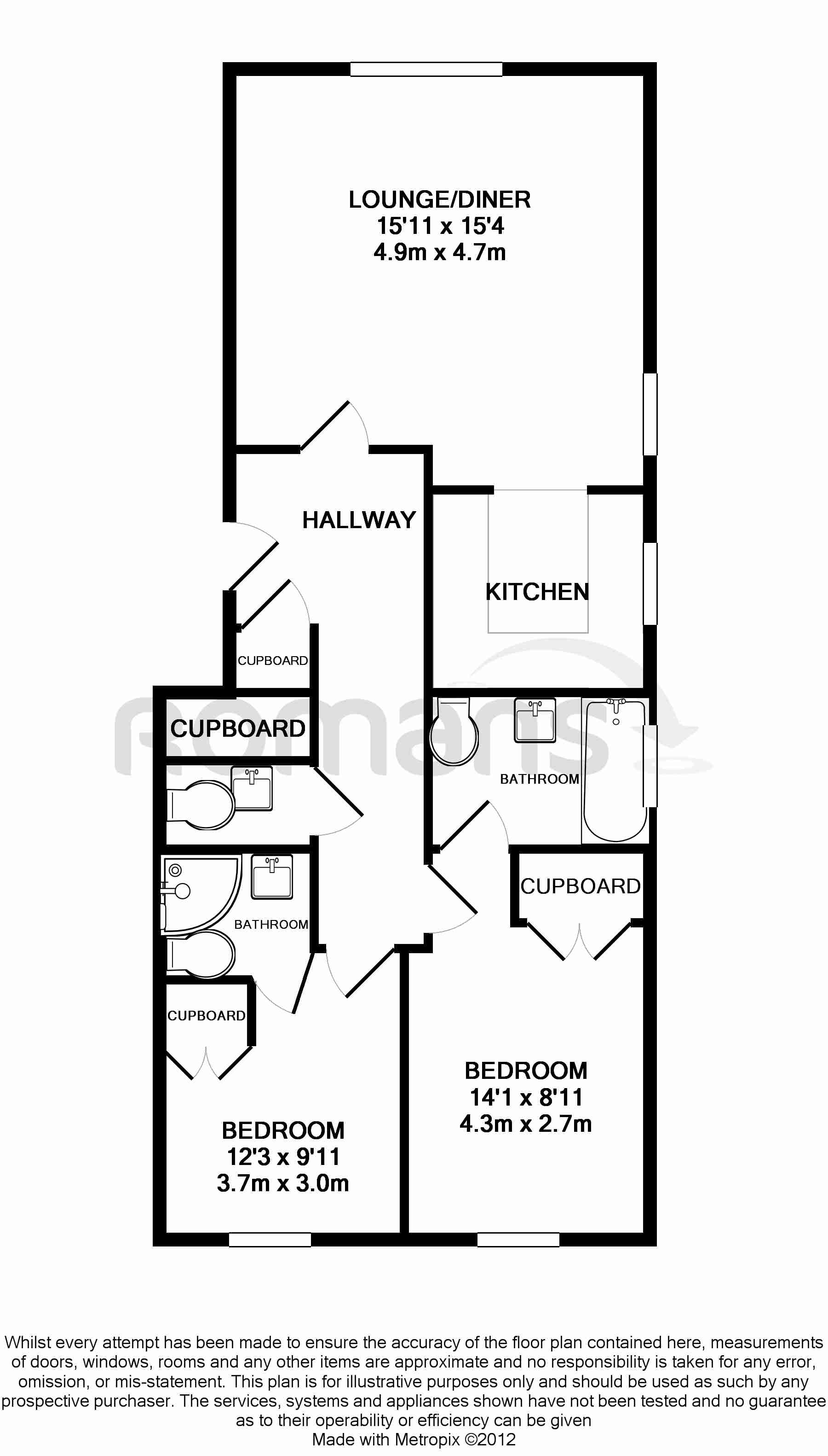 2 Bedrooms Flat to rent in Brownlow Road, Reading RG1